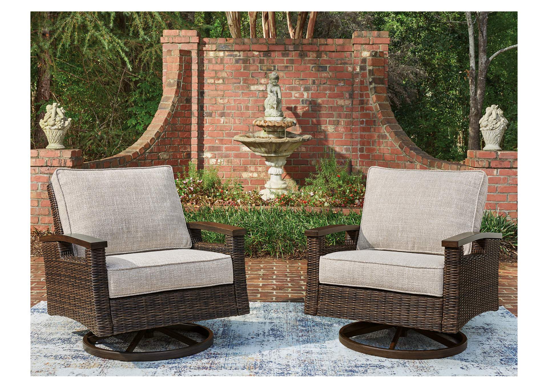Monterey Point Outdoor Swivel Lounge Chair (Set of 2) image 2