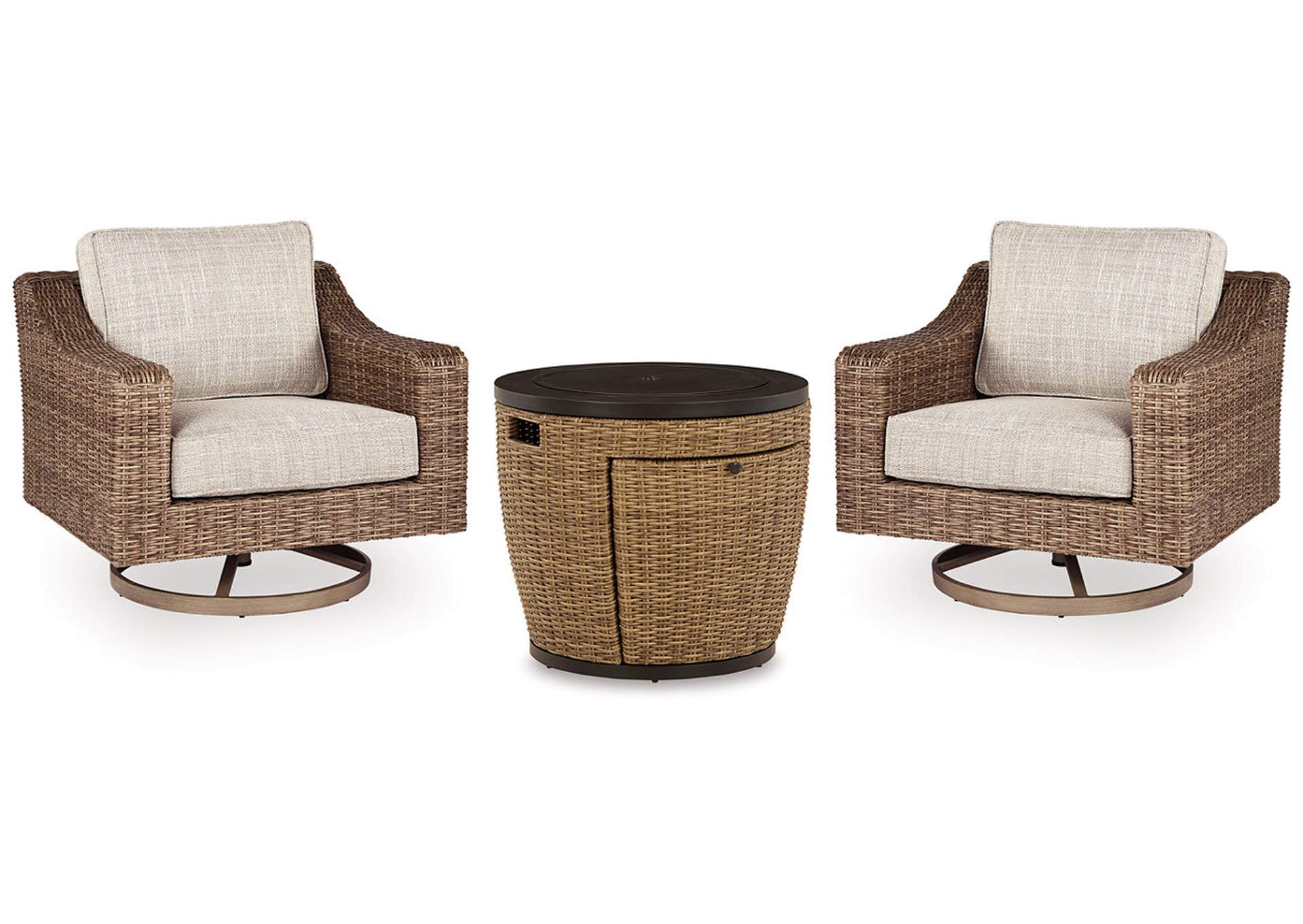 Malayah Fire Pit Table and 2 Chairs