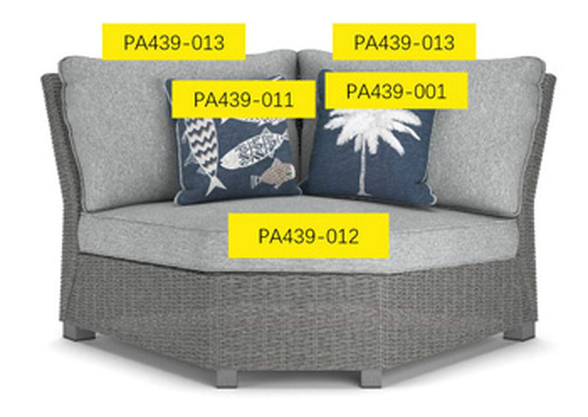 Naples Beach Corner Back Cushion image 1