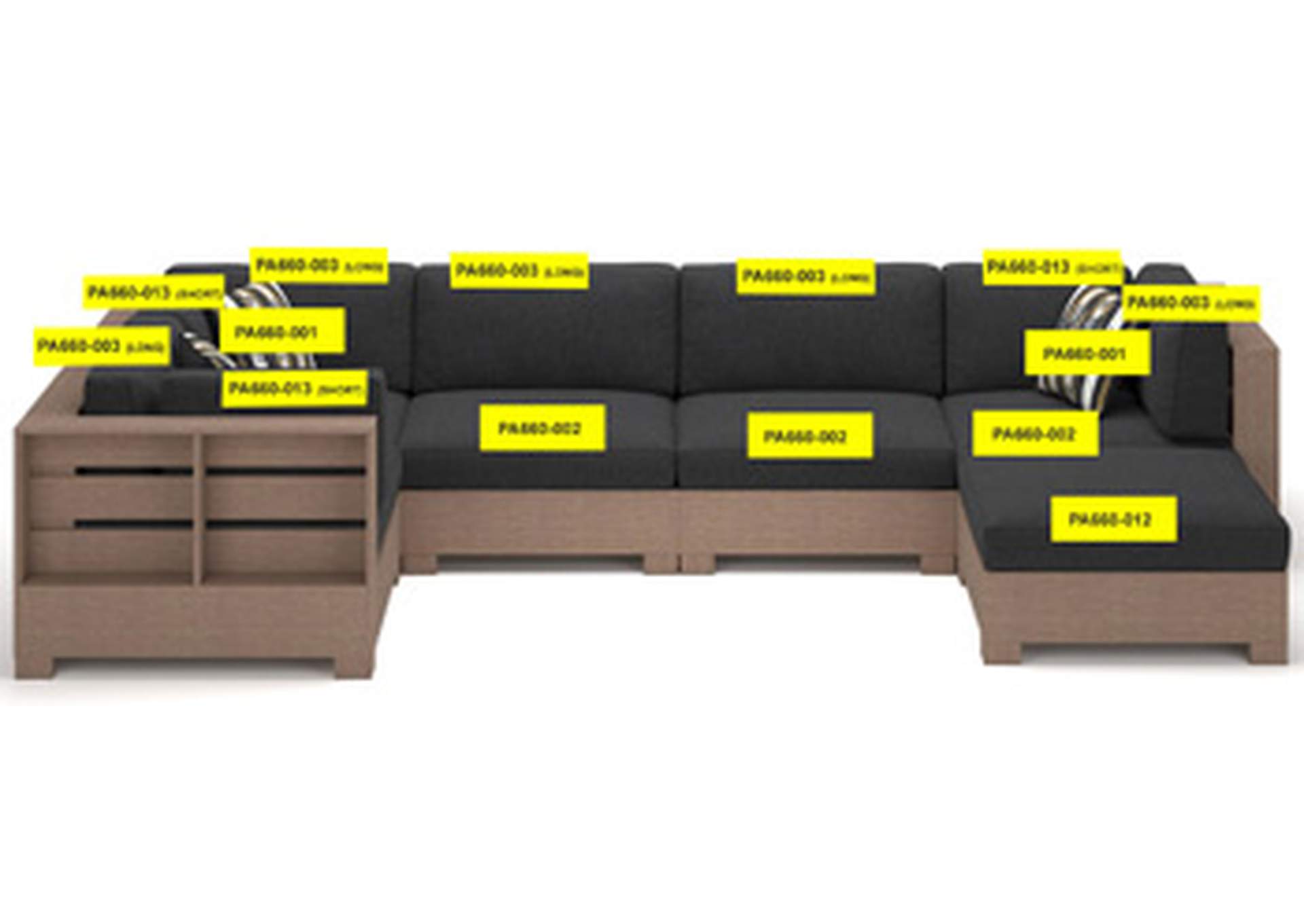 Citrine Park Ottoman Cushion image 1
