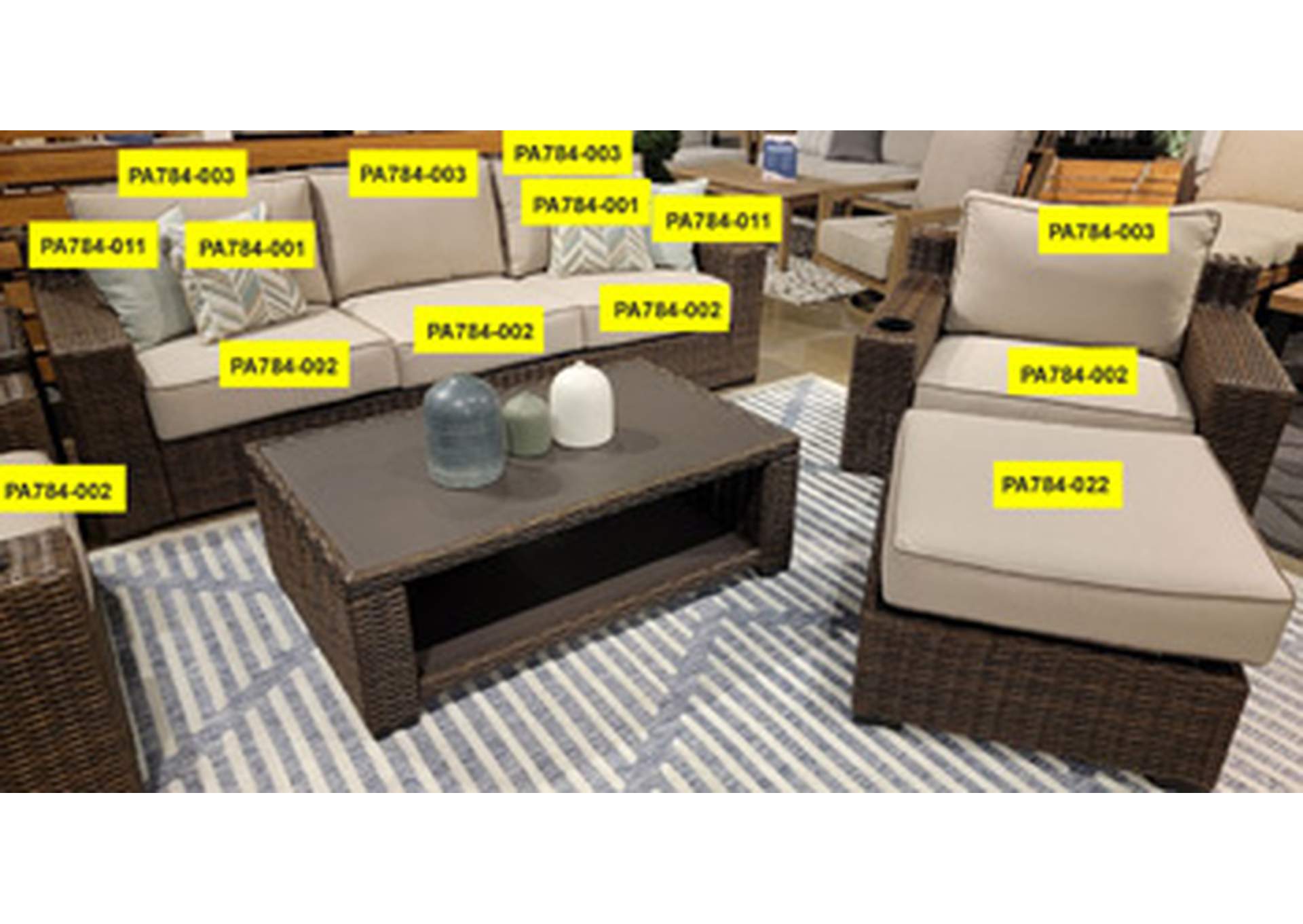 Coastline Bay Ottoman Cushion image 1