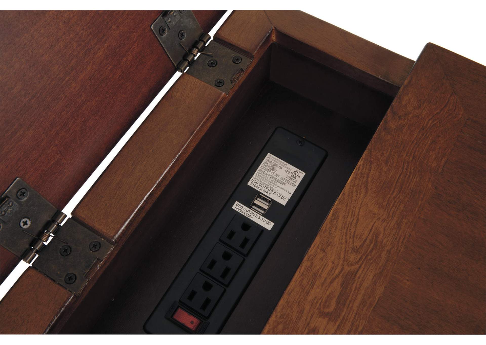 Laflorn Chairside End Table with USB Ports & Outlets