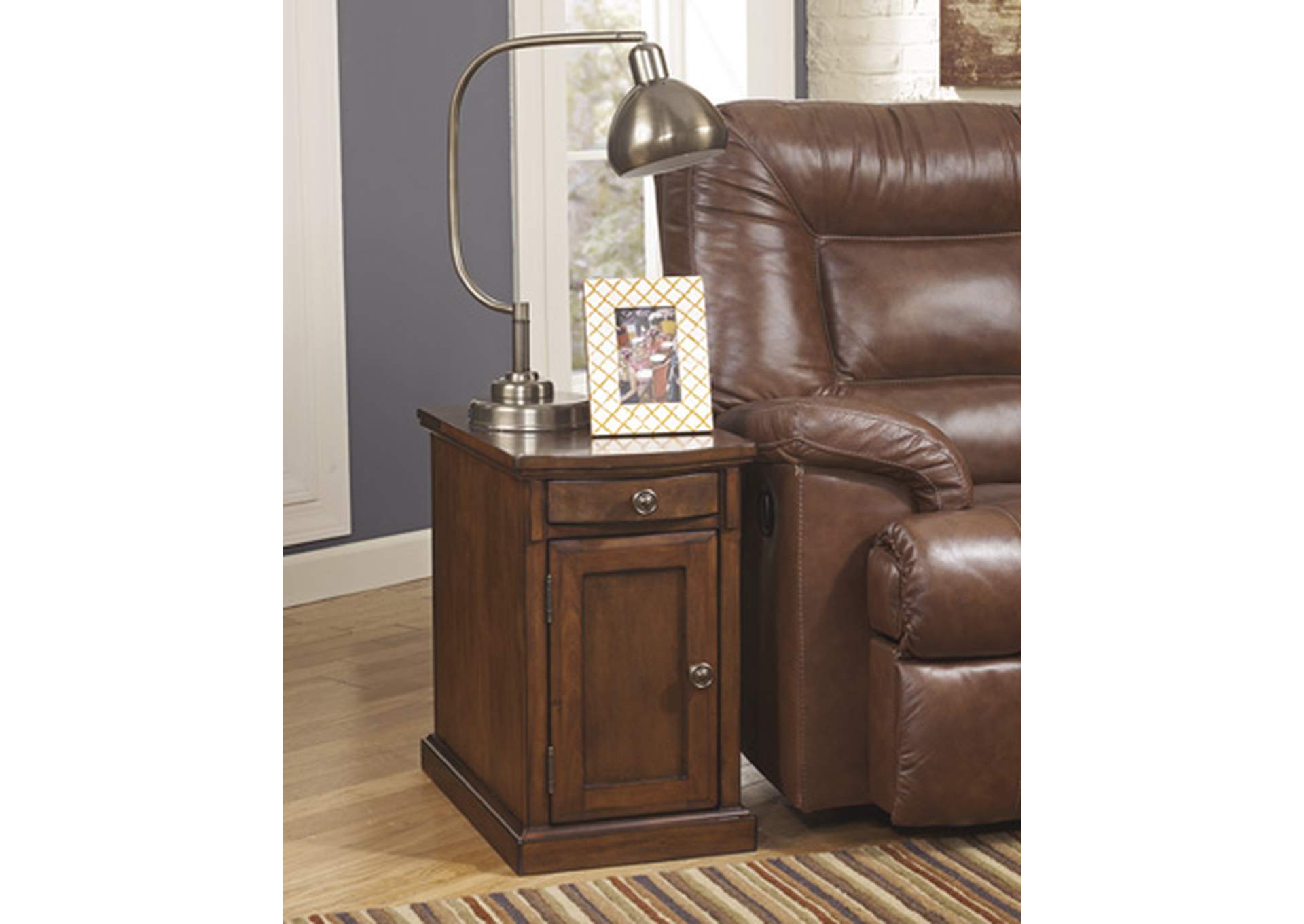Laflorn Chairside End Table with USB Ports & Outlets