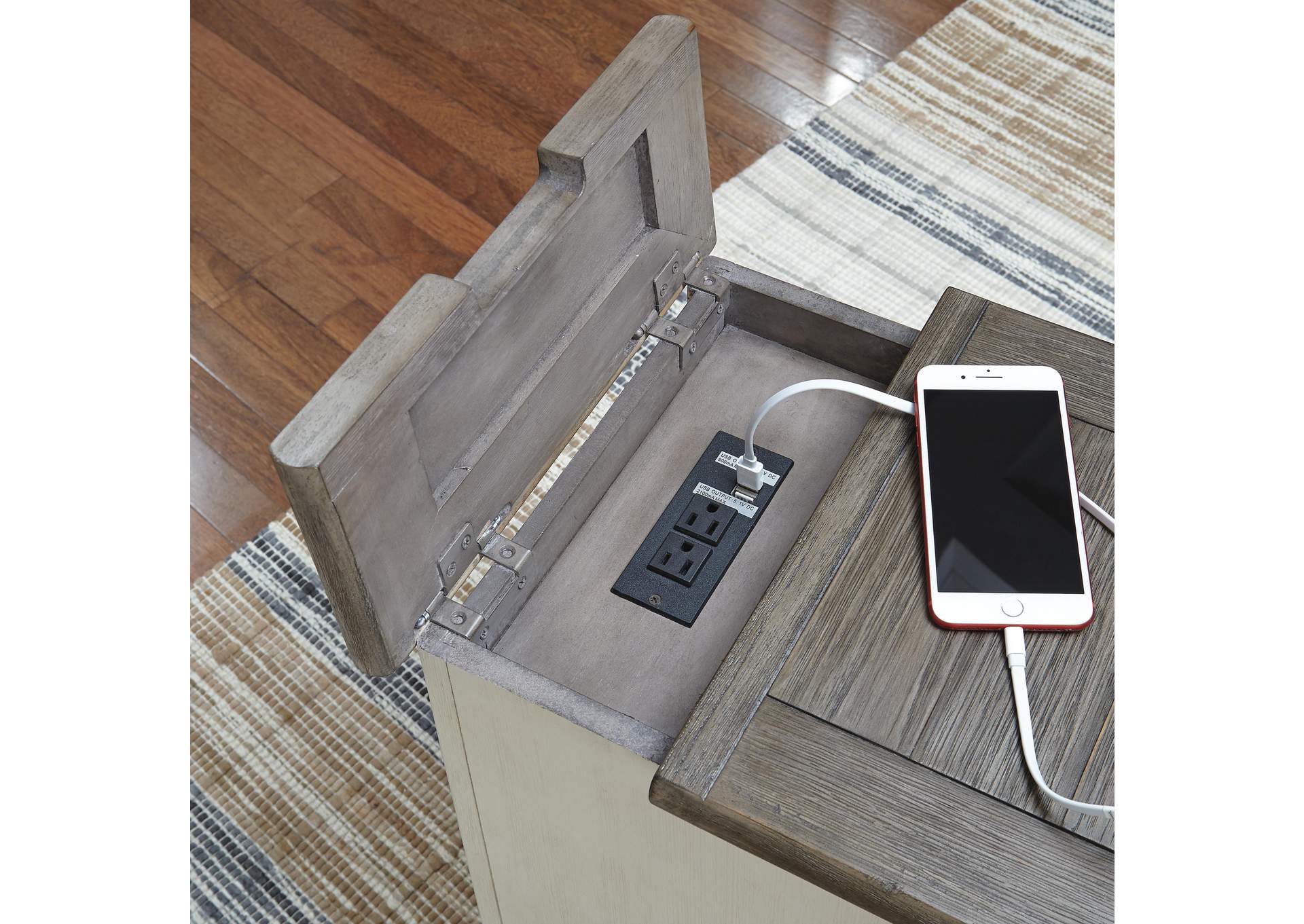Bolanburg Chairside End Table with USB Ports & Outlets image 8