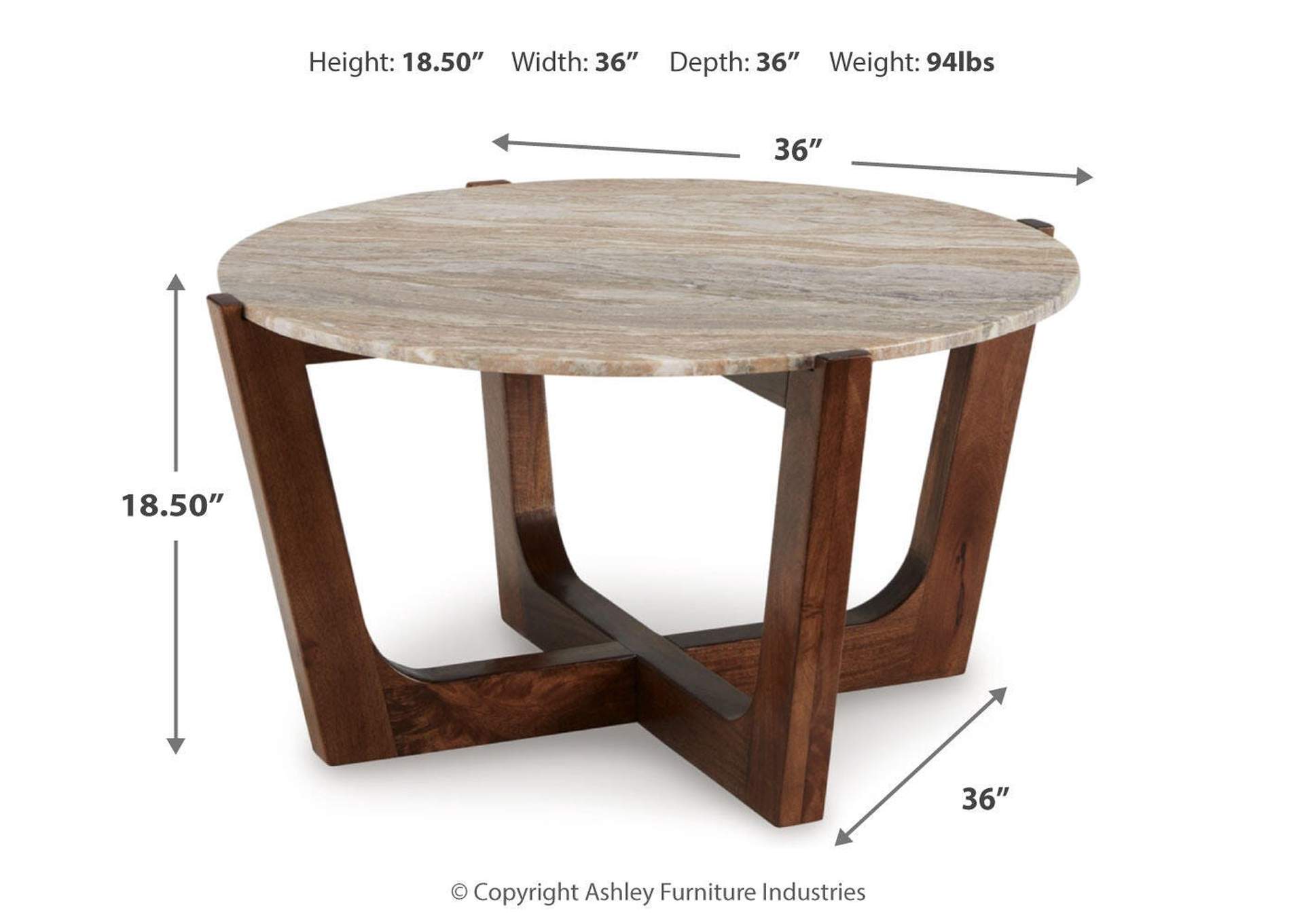 Tanidore Coffee Table with 1 End Table image 10