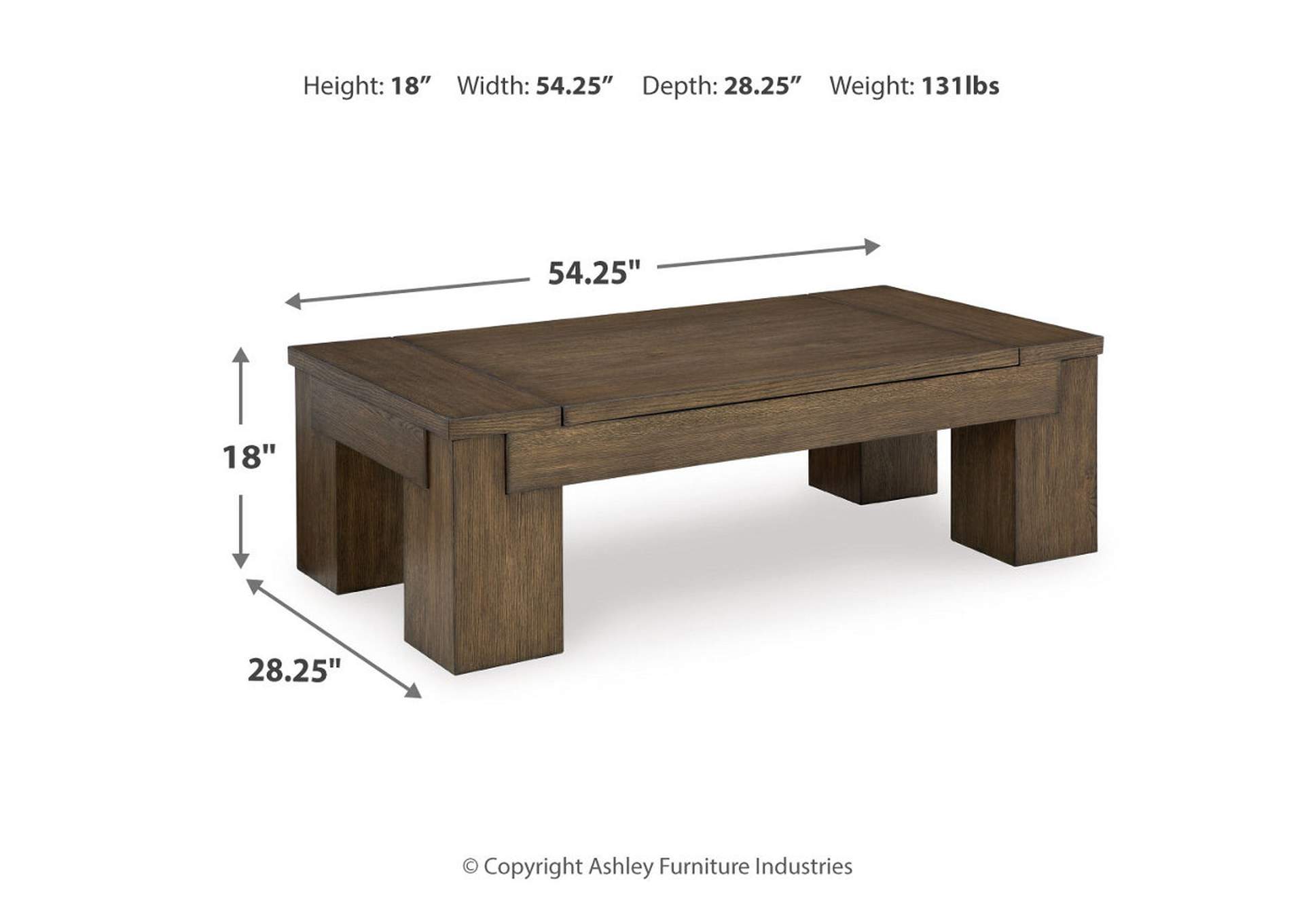 Rosswain Coffee Table with 2 End Tables