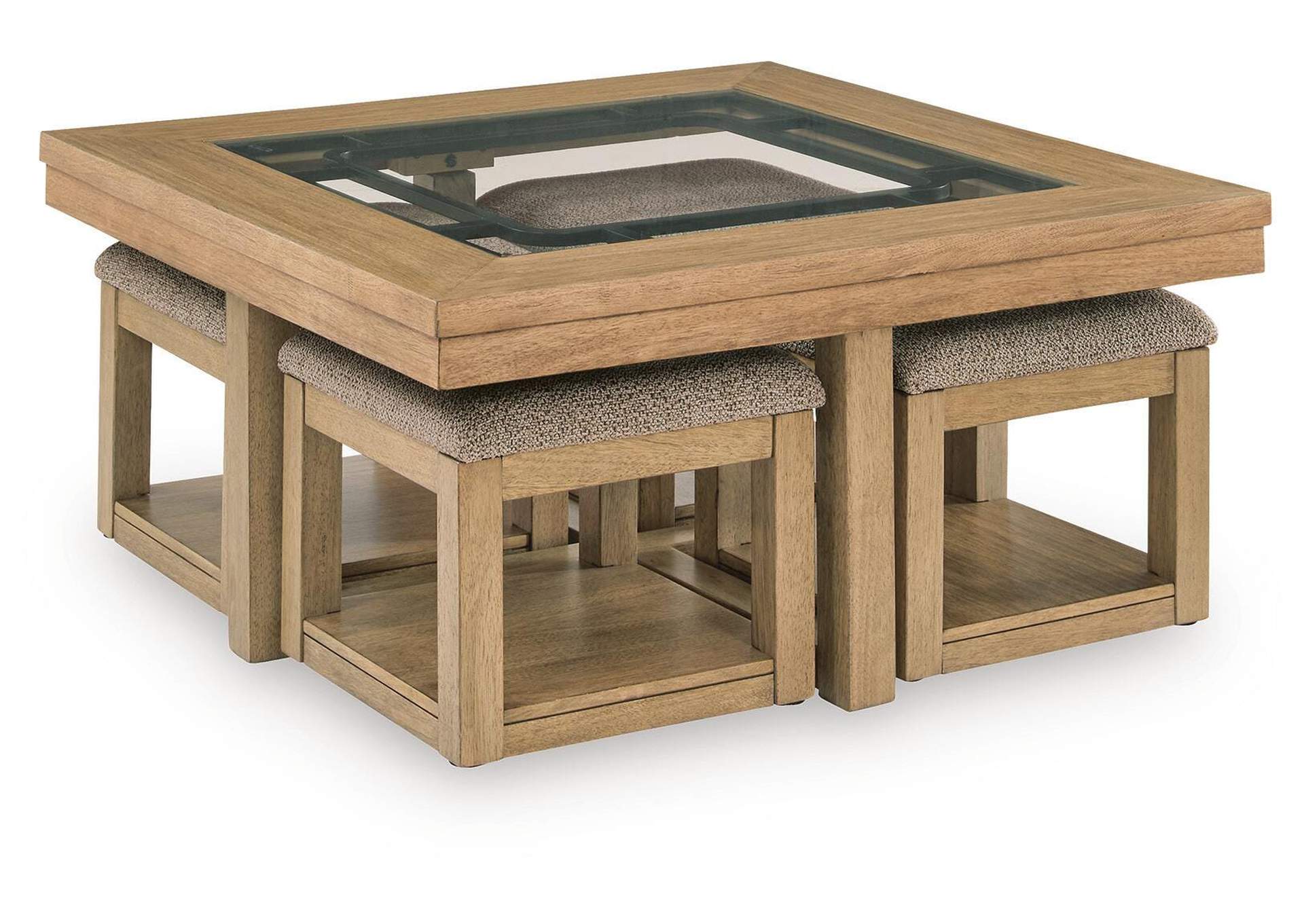 Wittenmyer Coffee Table with 4 Stools (Set of 5) image 1