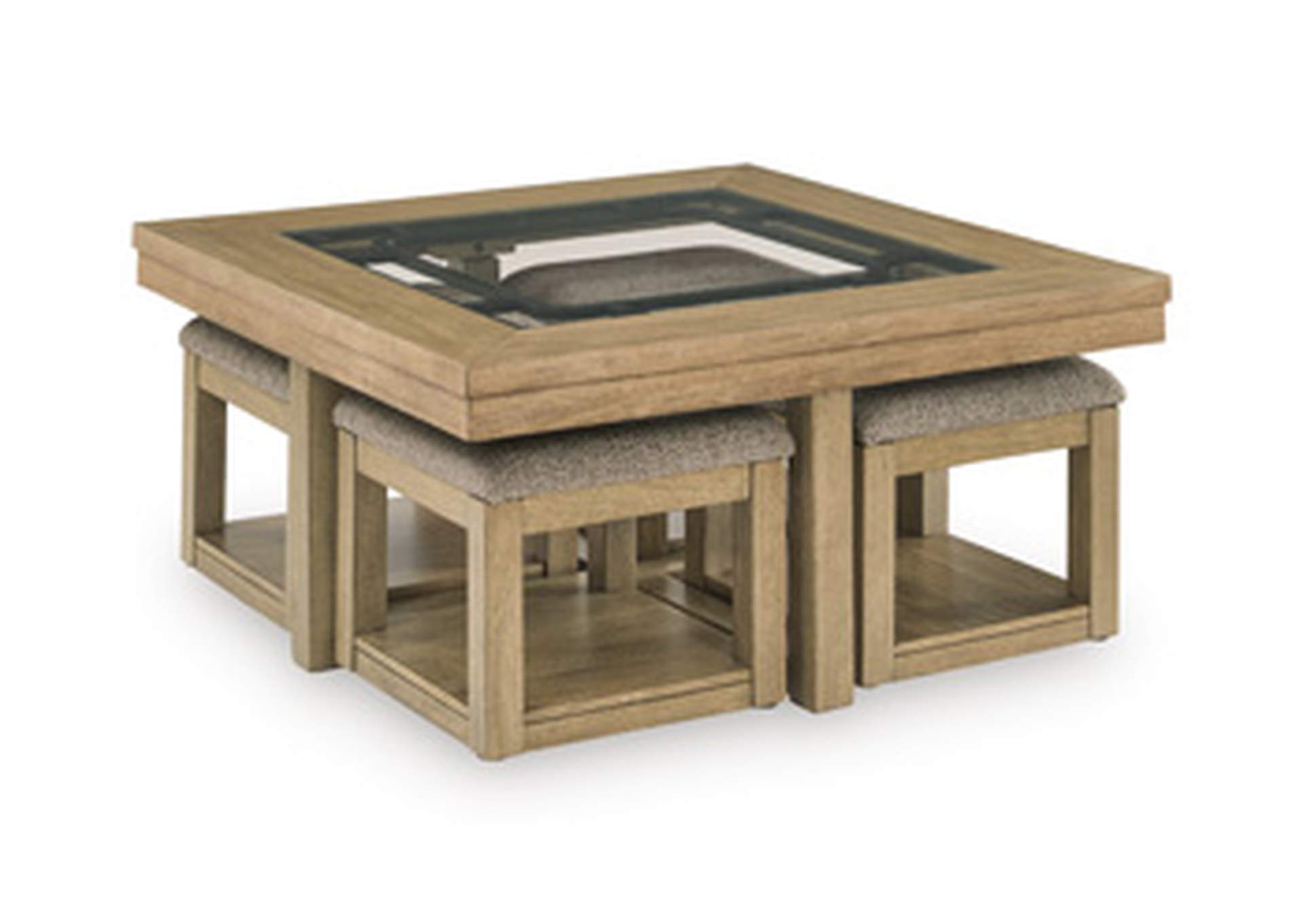 Wittenmyer Coffee Table with 4 Stools (Set of 5) image 8