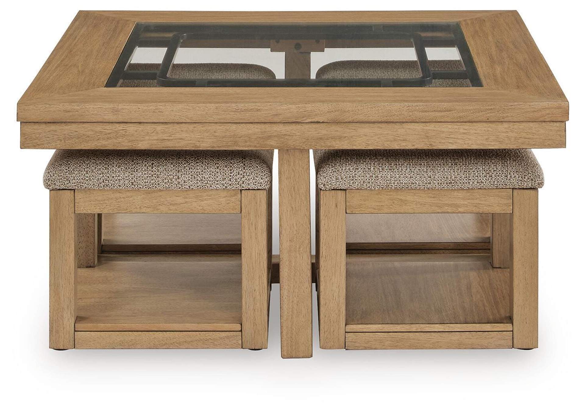 Wittenmyer Coffee Table with 4 Stools (Set of 5) image 3
