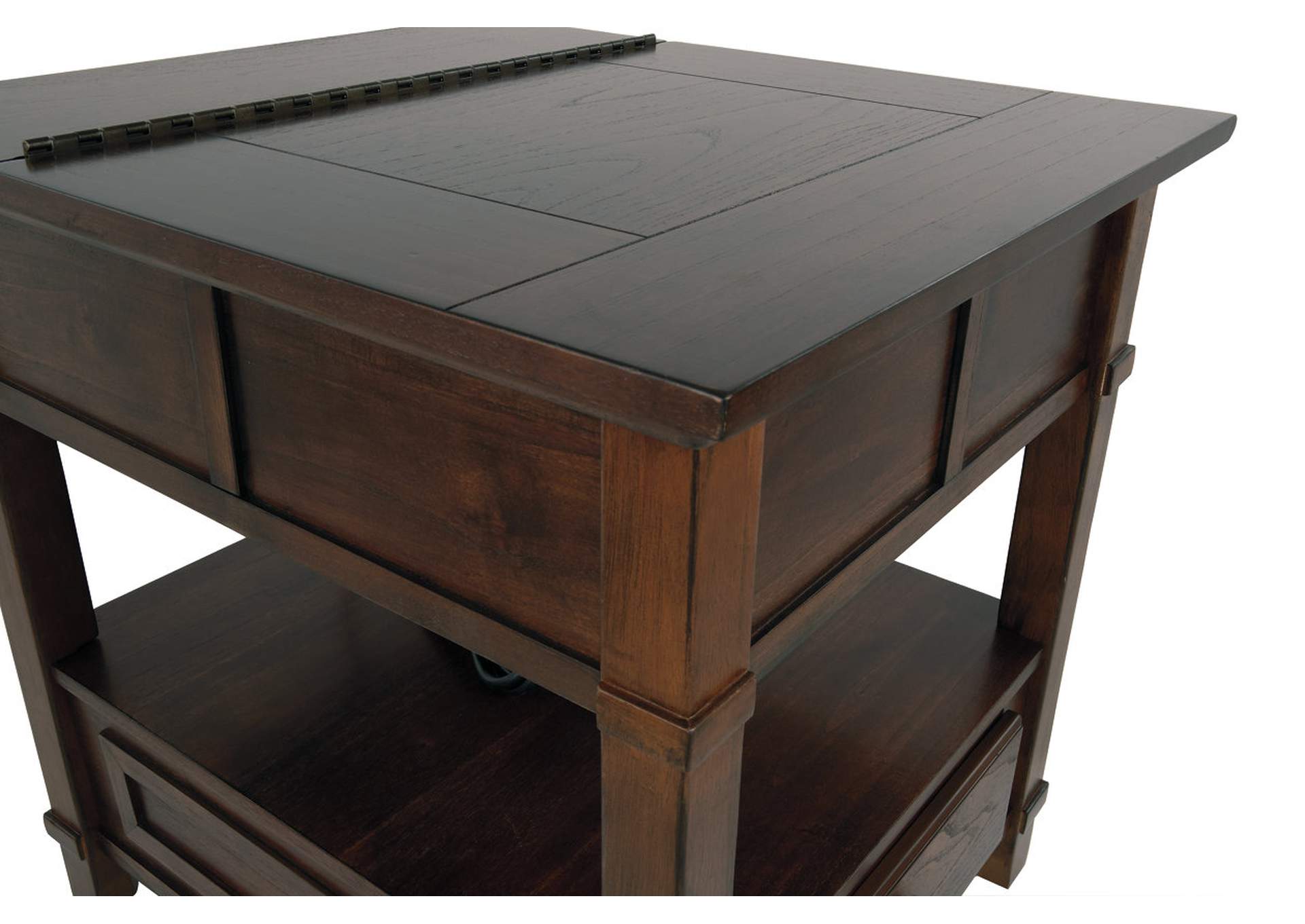 Gately End Table with Storage & Power Outlets