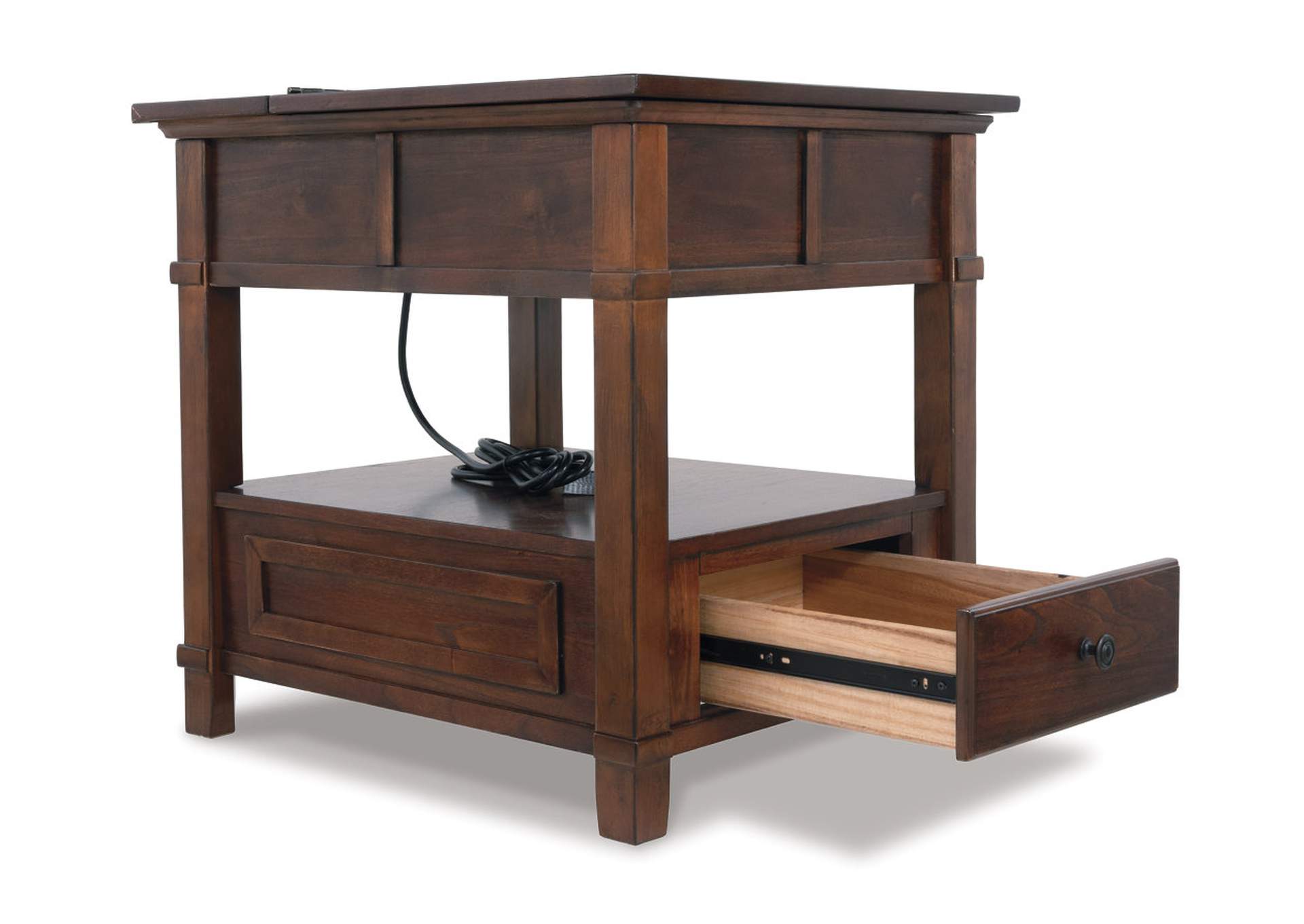 Gately End Table with Storage & Power Outlets