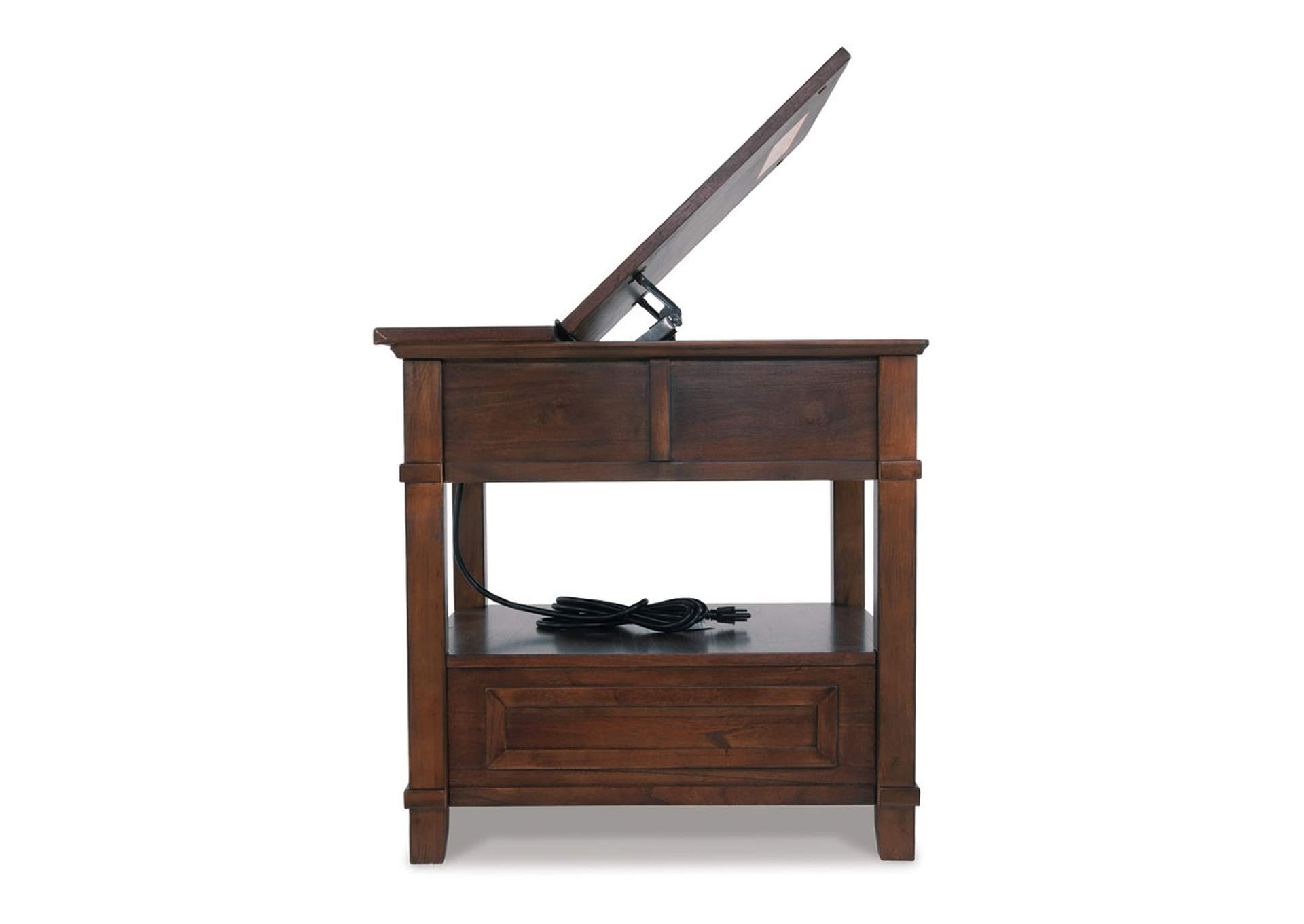 Gately End Table with Storage & Power Outlets