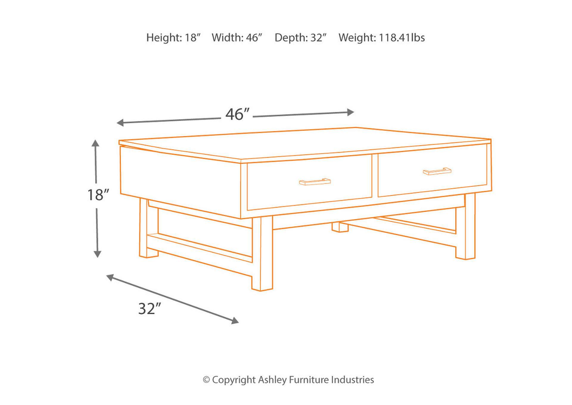 Mondoro Coffee Table with Lift Top