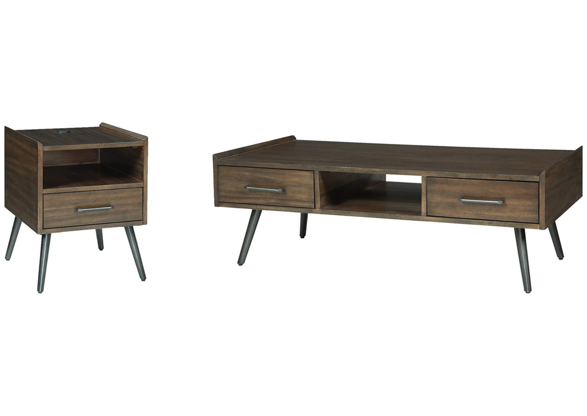 Calmoni Coffee Table with 1 End Table image 1