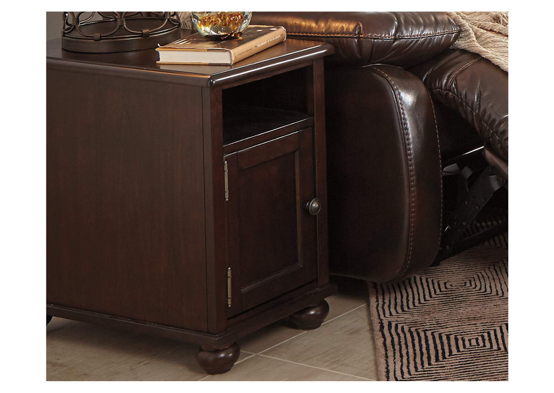 Barilanni Chairside End Table with USB Ports & Outlets