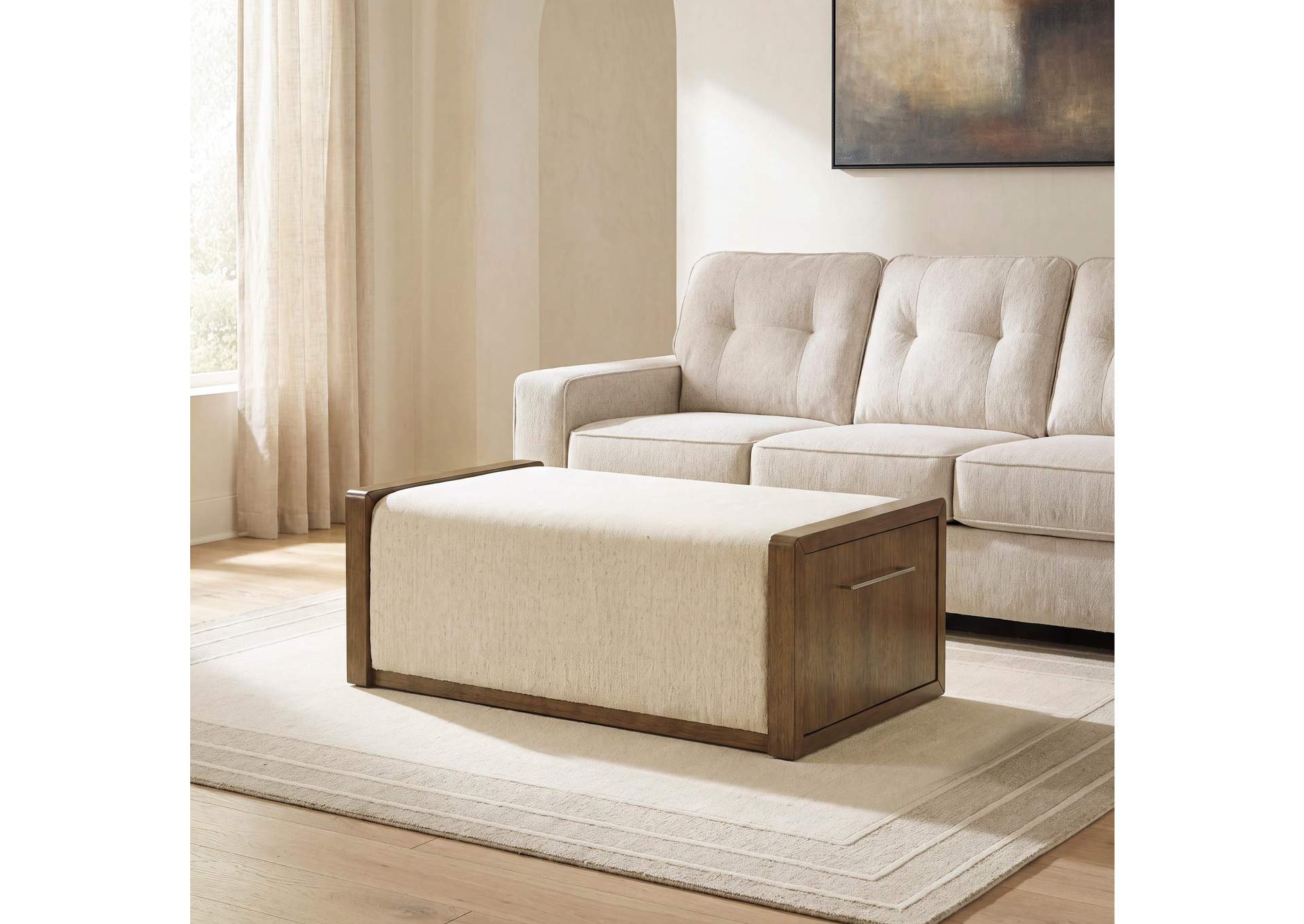 Marxmore Upholstered Ottoman with Storage image 1