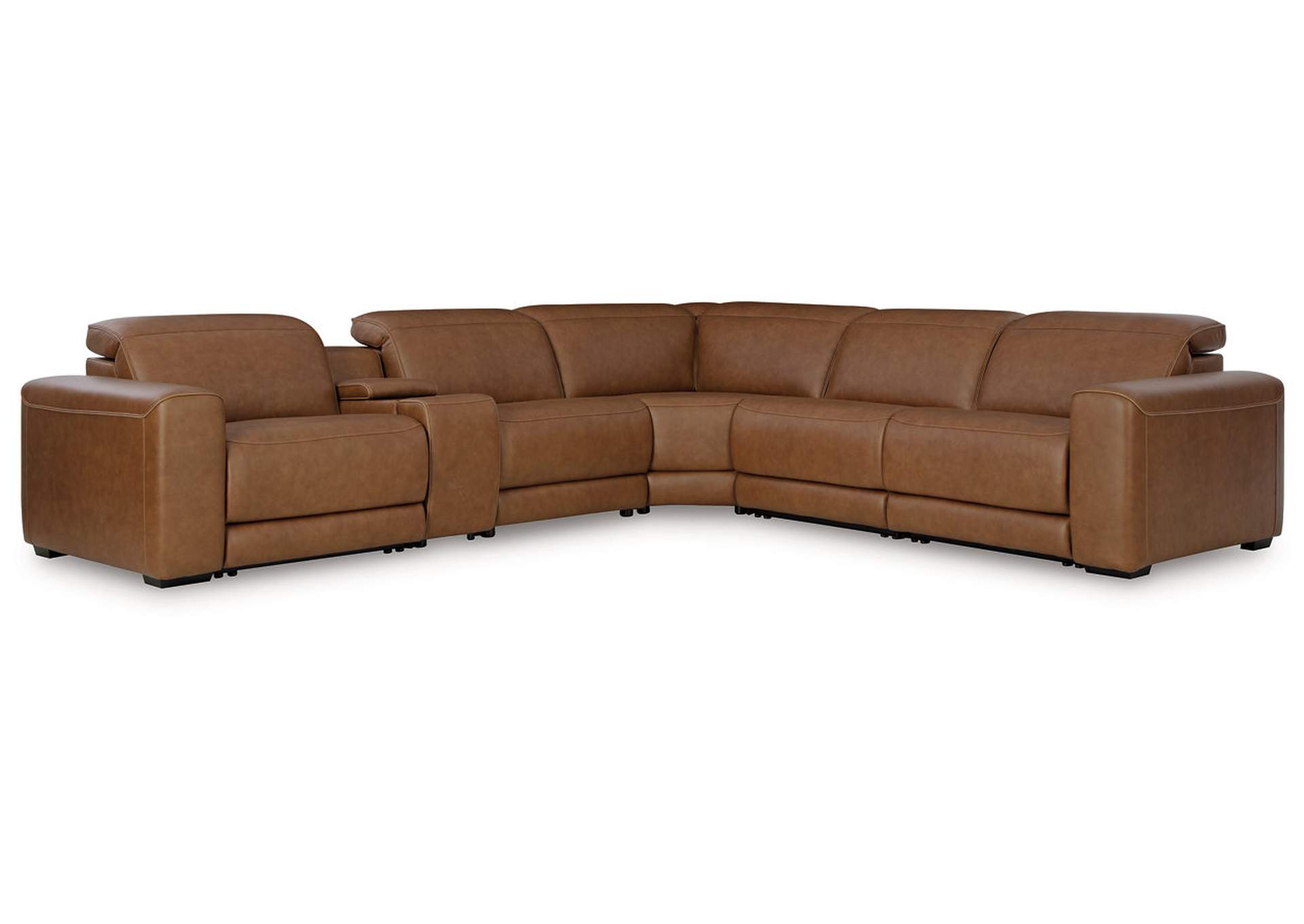 Magic Man 6-Piece Power Reclining Sectional with Console image 1