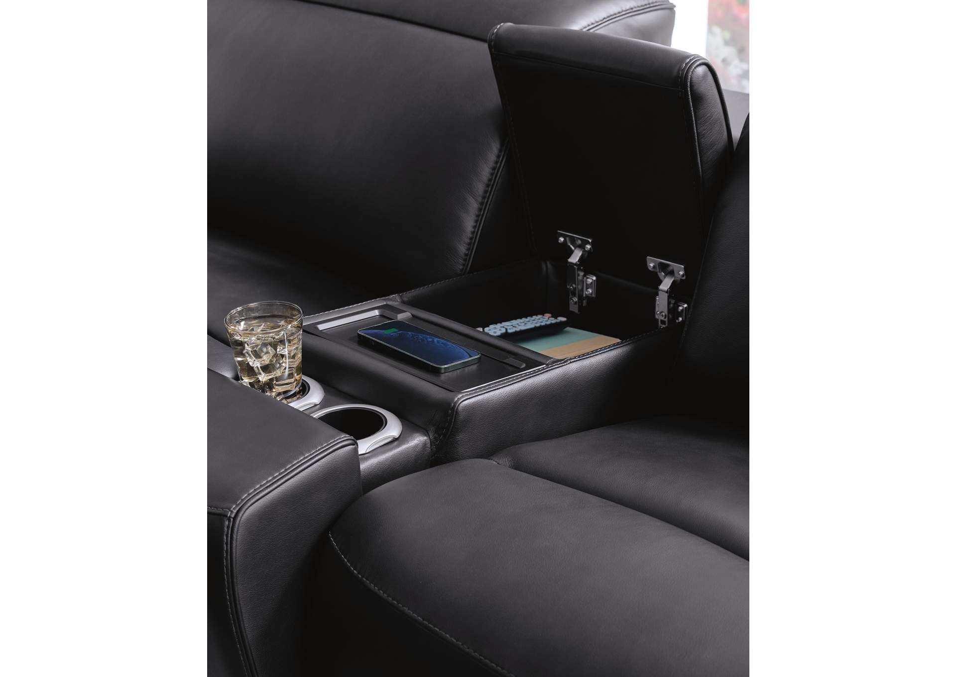 Rally-Up 3-Piece Power Reclining Sectional Loveseat with Console image 8