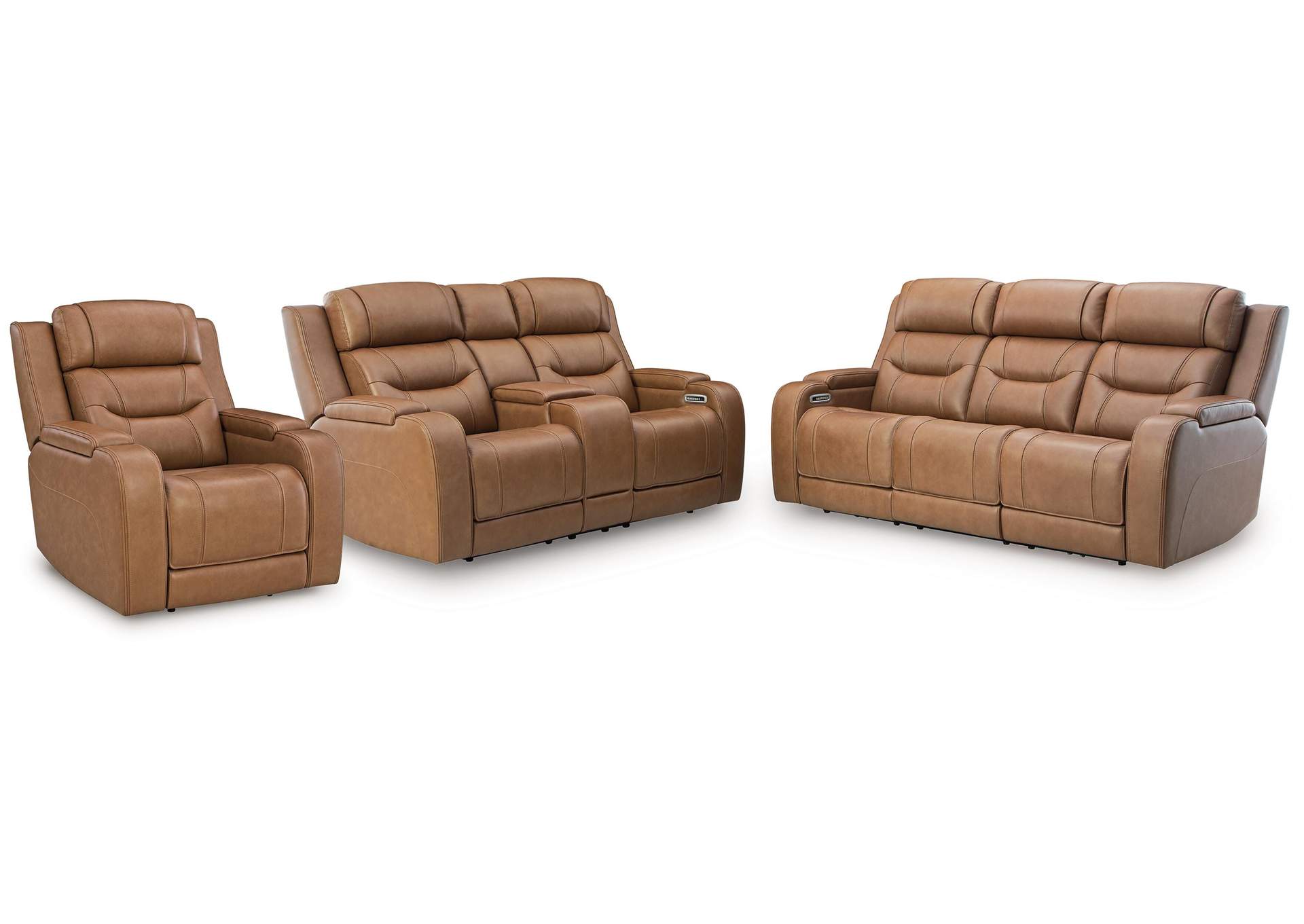 Knightington Power Reclining Sofa, Loveseat and Recliner image 1