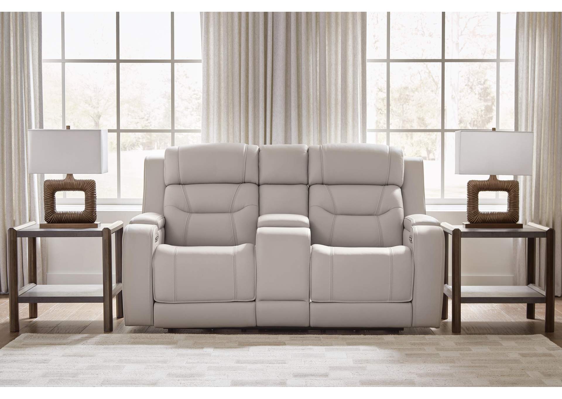 Dreamer Leather Dual Power Reclining Sofa and Loveseat Set image 5