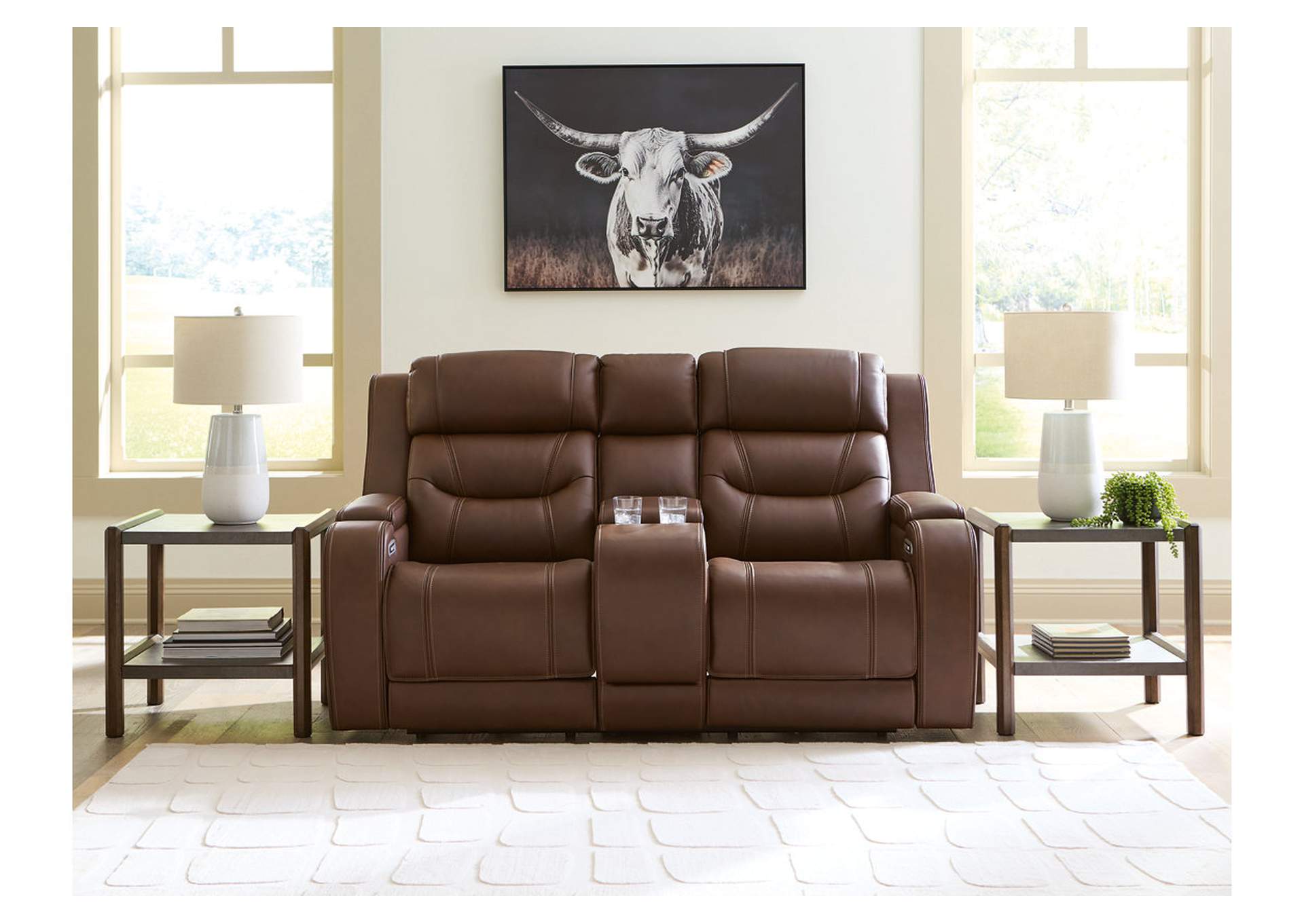 Knightington Power Reclining Loveseat with Audio Seating image 2