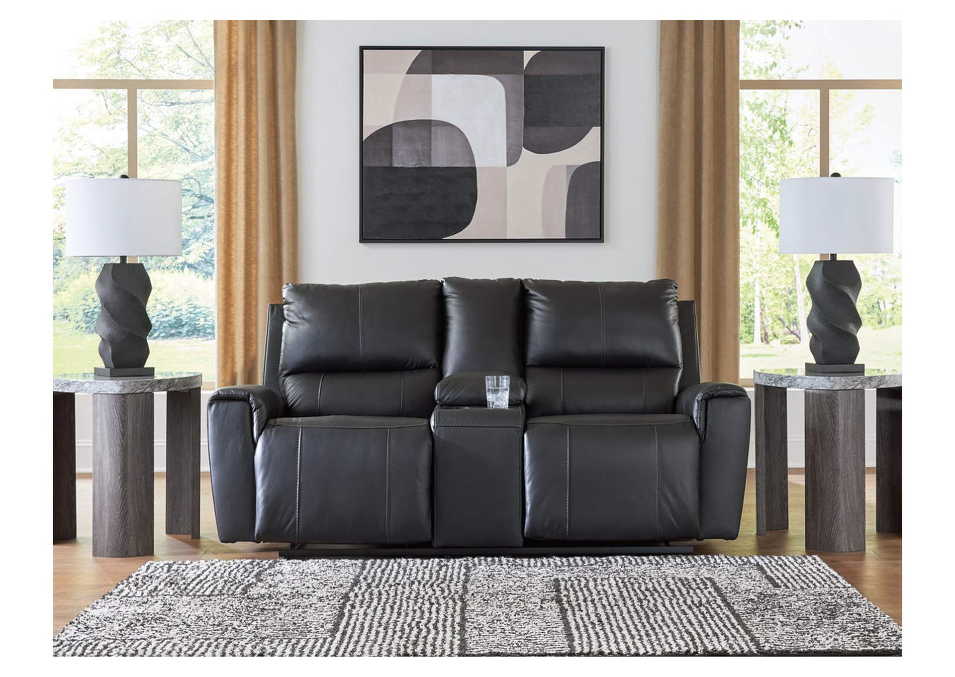 Glossmore Reclining Loveseat with Console image 3