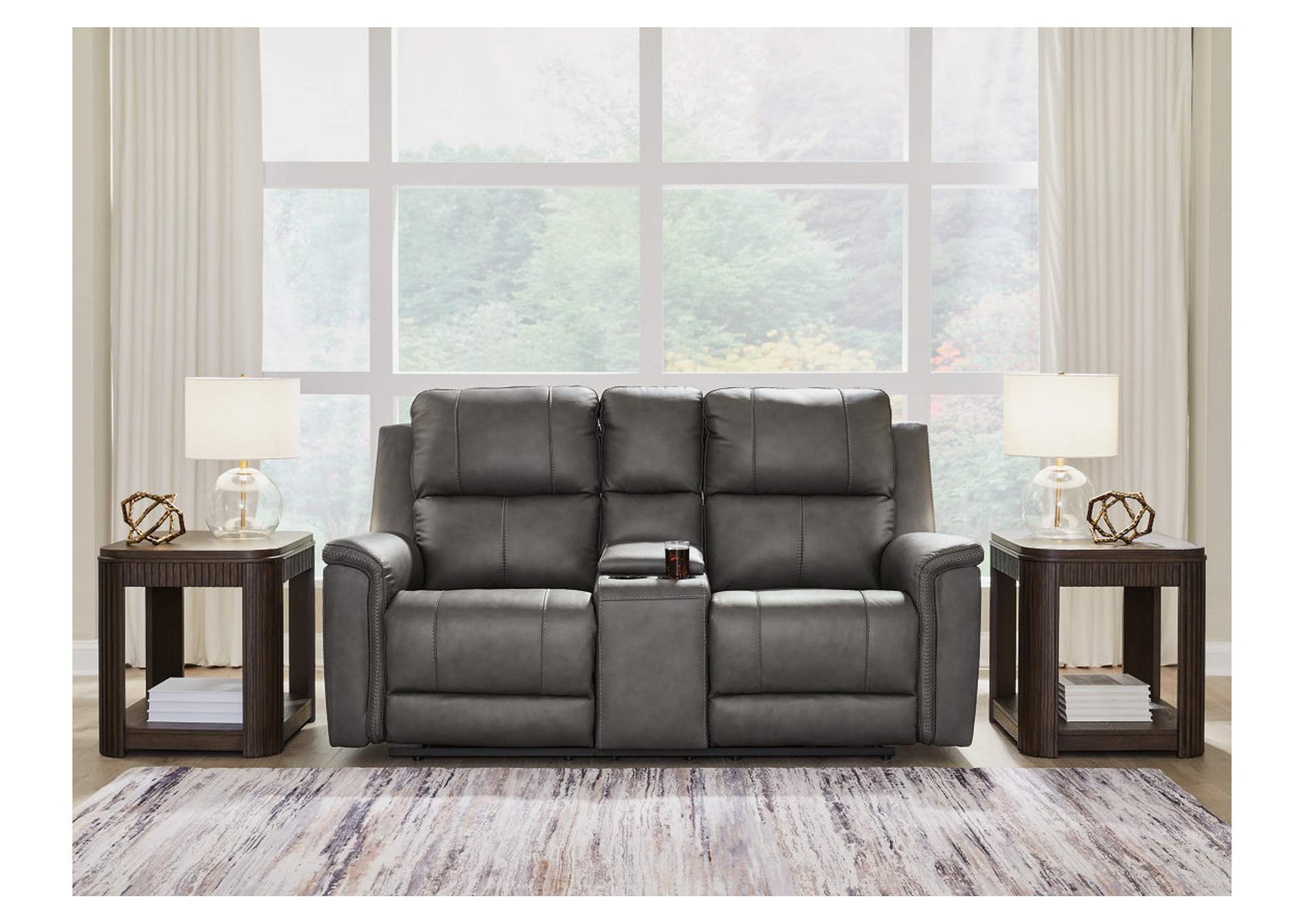 Bleckley Power Reclining Loveseat with Console image 3