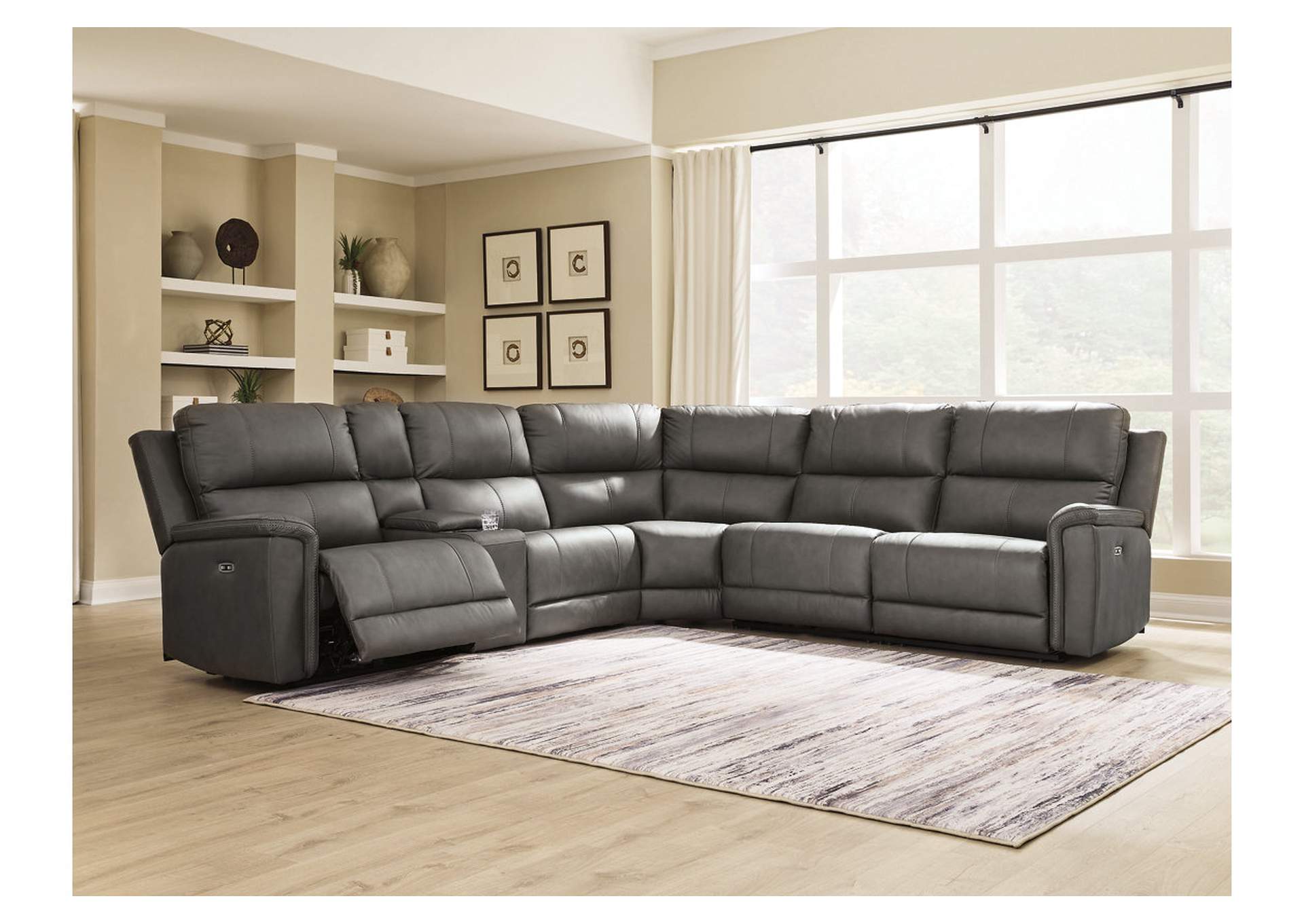 Bleckley 6-Piece Power Reclining Sectional image 2