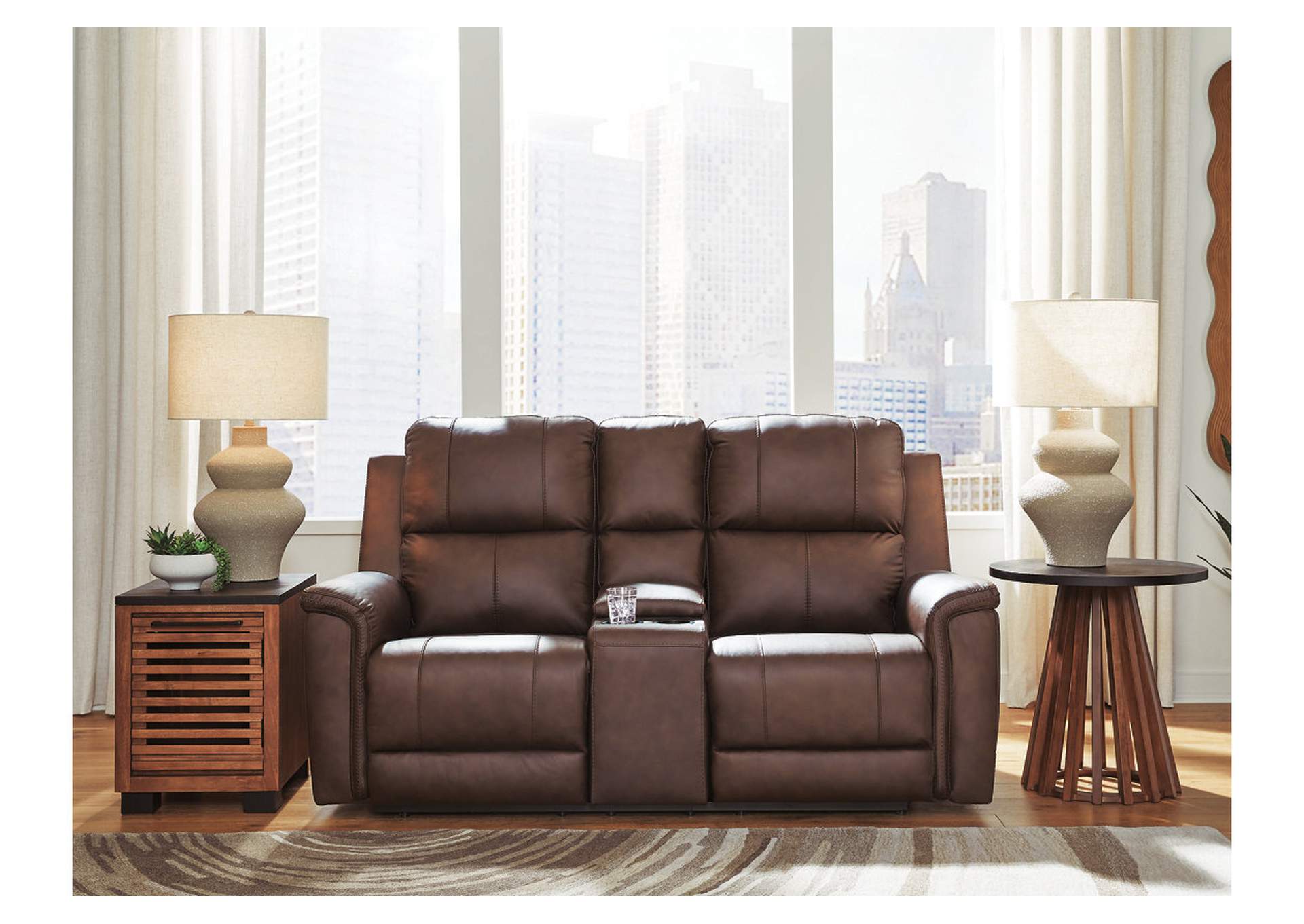 Bleckley Power Reclining Loveseat with Console image 2