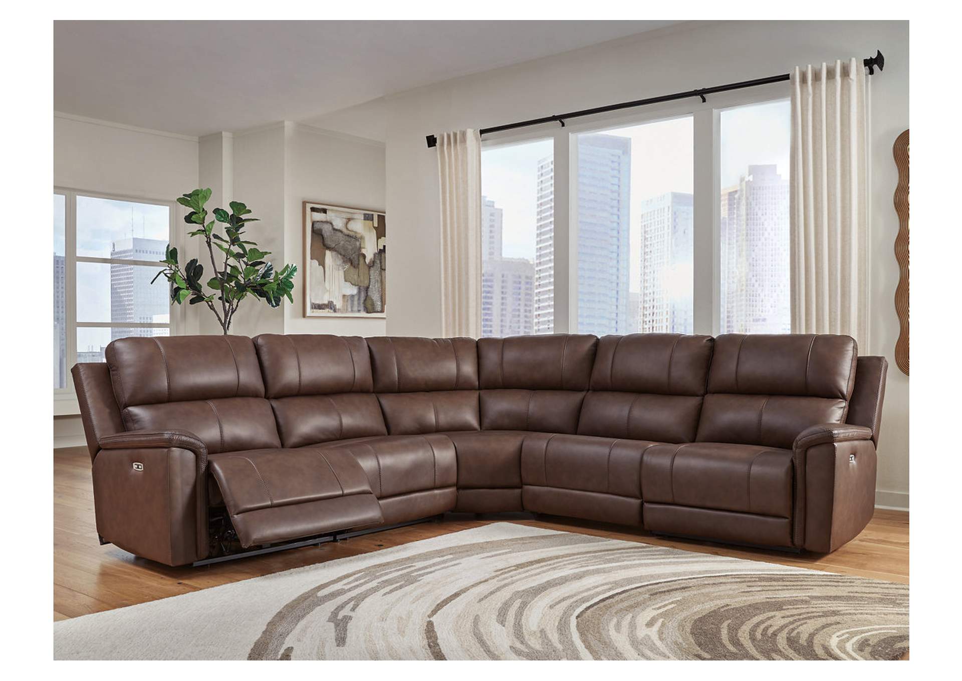 Bleckley 5-Piece Power Reclining Sectional image 2