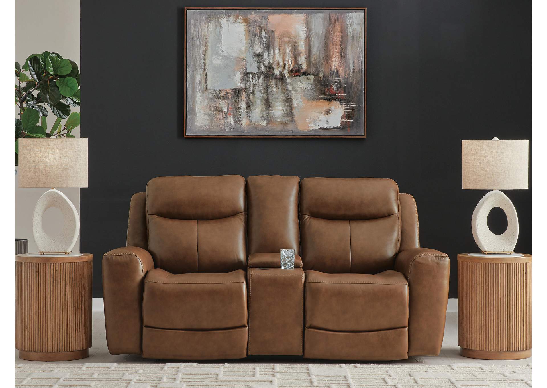 Momentum Moves Power Reclining Loveseat with Console image 2