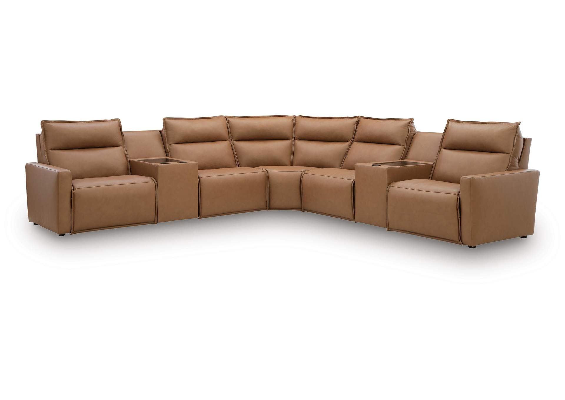 Arrington 7-Piece Power Reclining Sectional with Consoles image 1