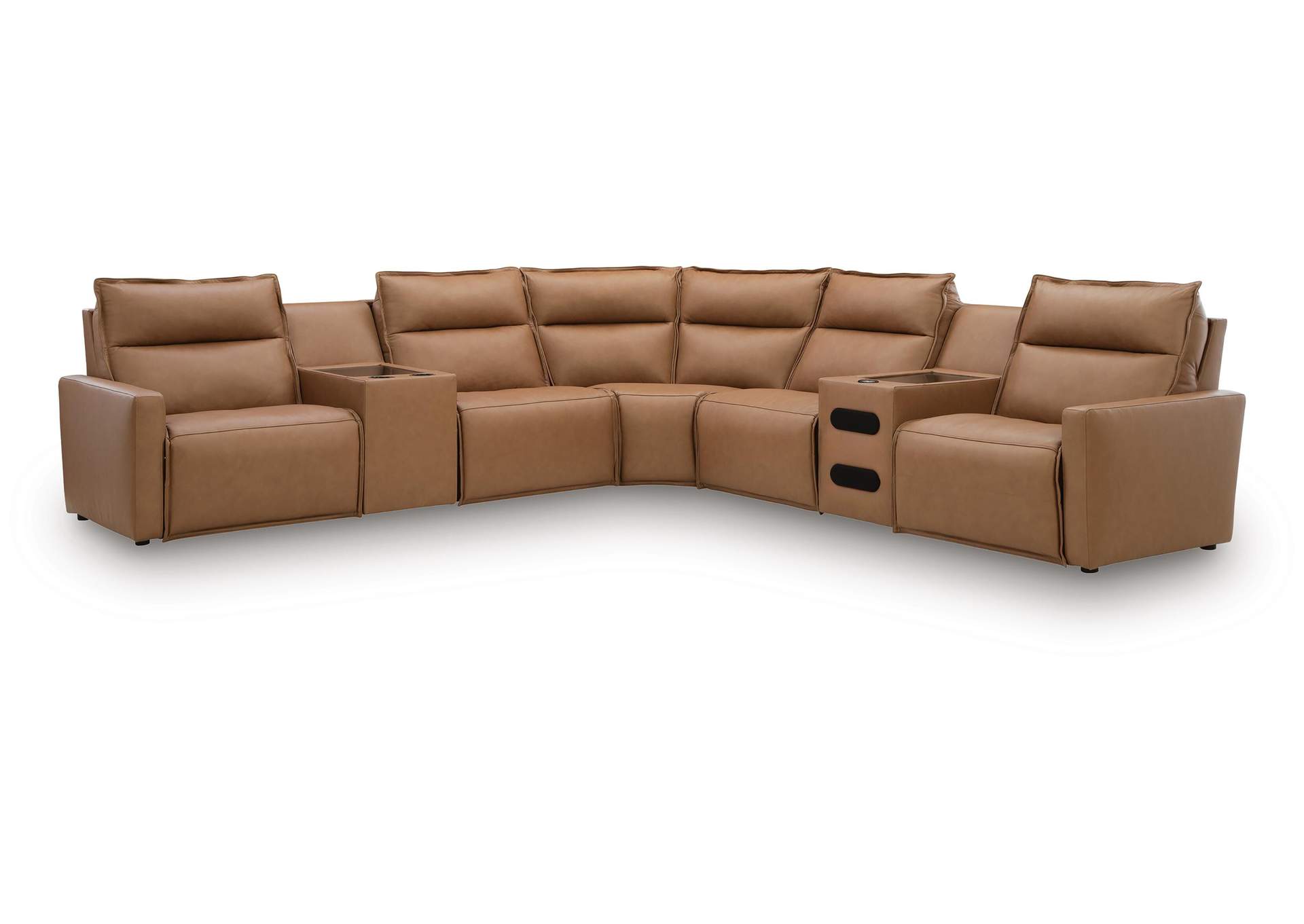 Arrington 7-Piece Power Reclining Sectional with Audio Console