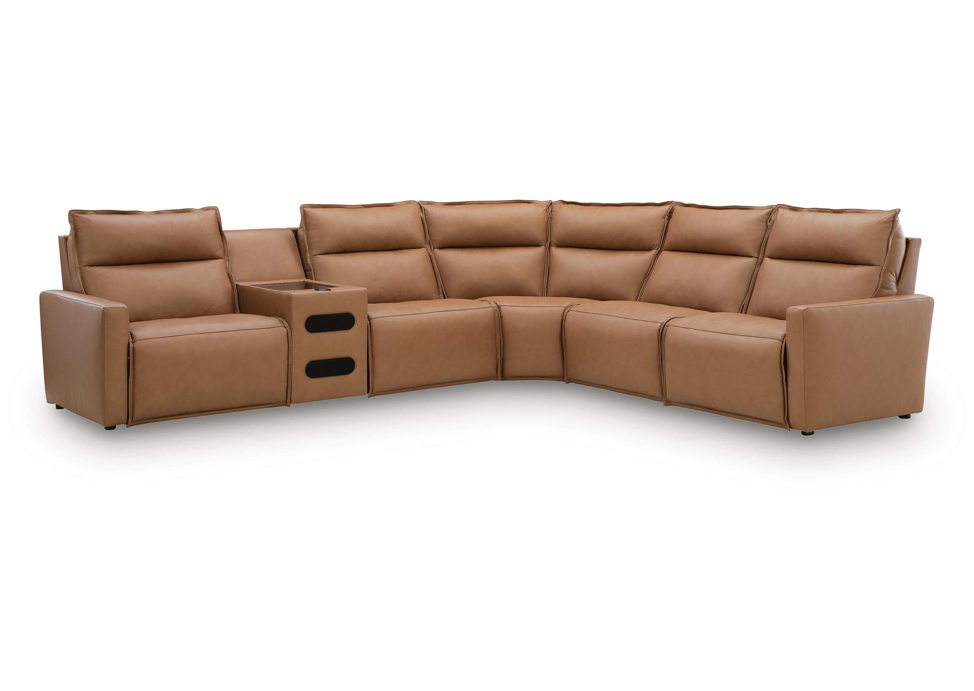 Arrington 6-Piece Power Reclining Sectional with Audio Console image 1