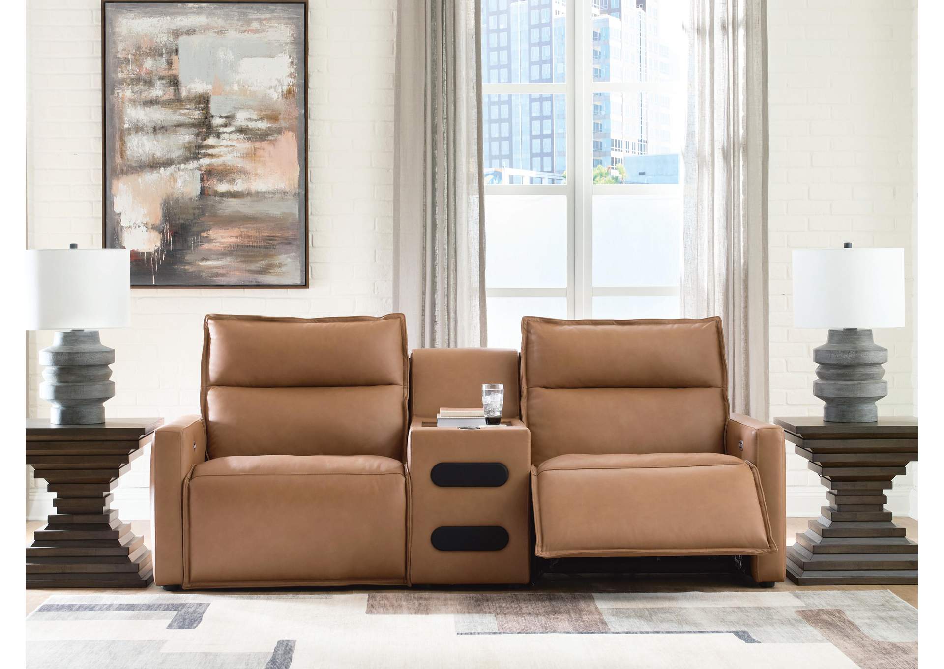 Arrington 3-Piece Power Reclining Sectional with Audio Console image 3