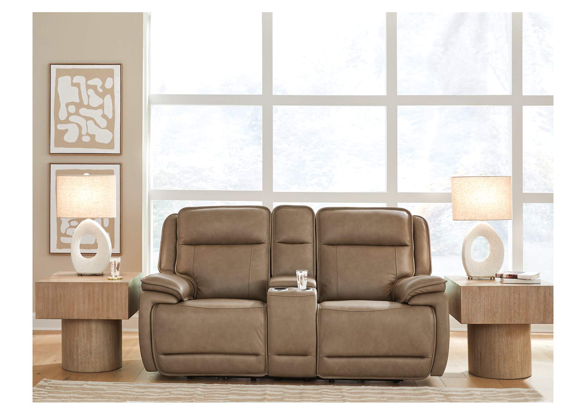 Glencroft Power Reclining Loveseat with Console image 3