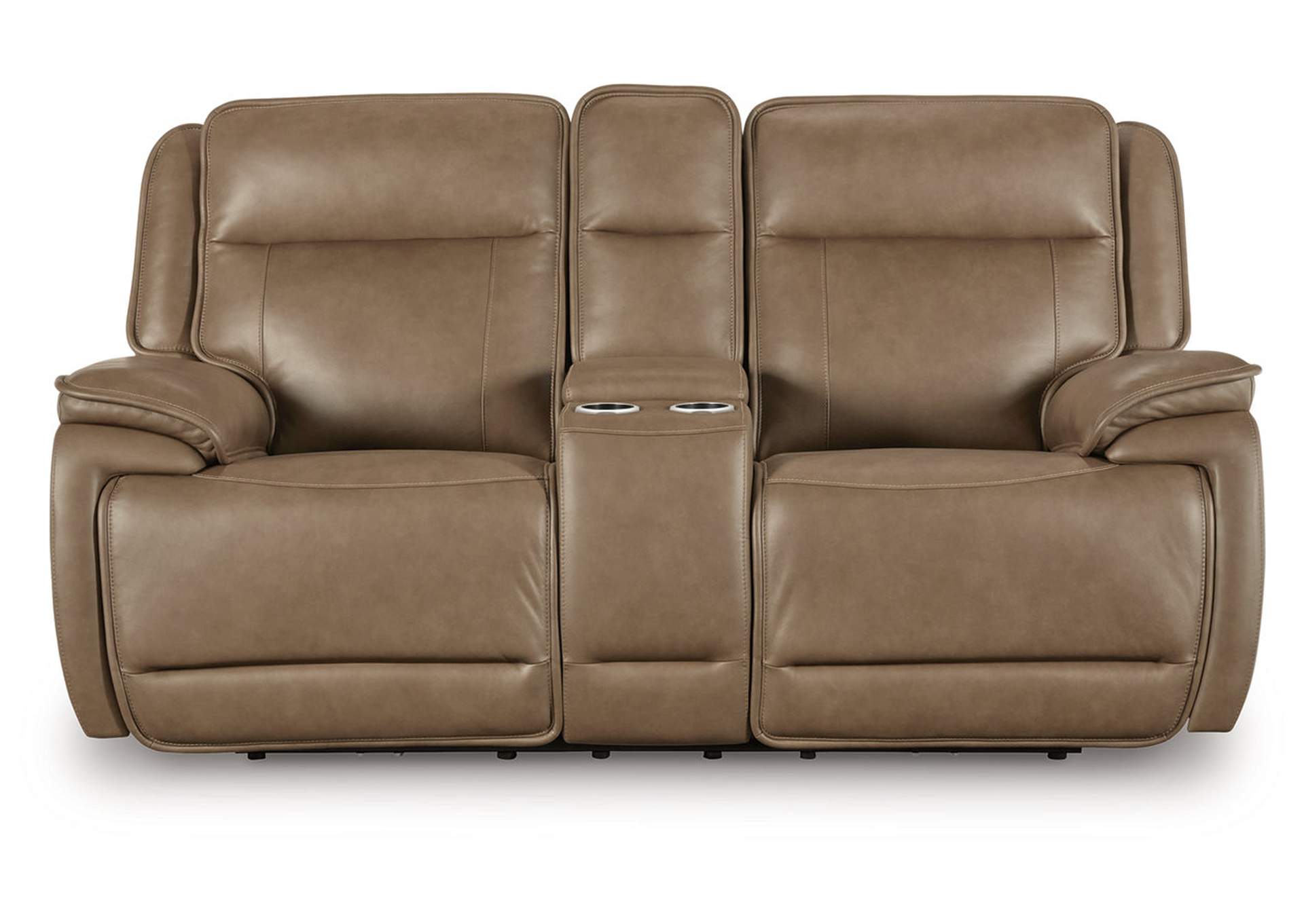 Glencroft Power Reclining Loveseat with Console image 1