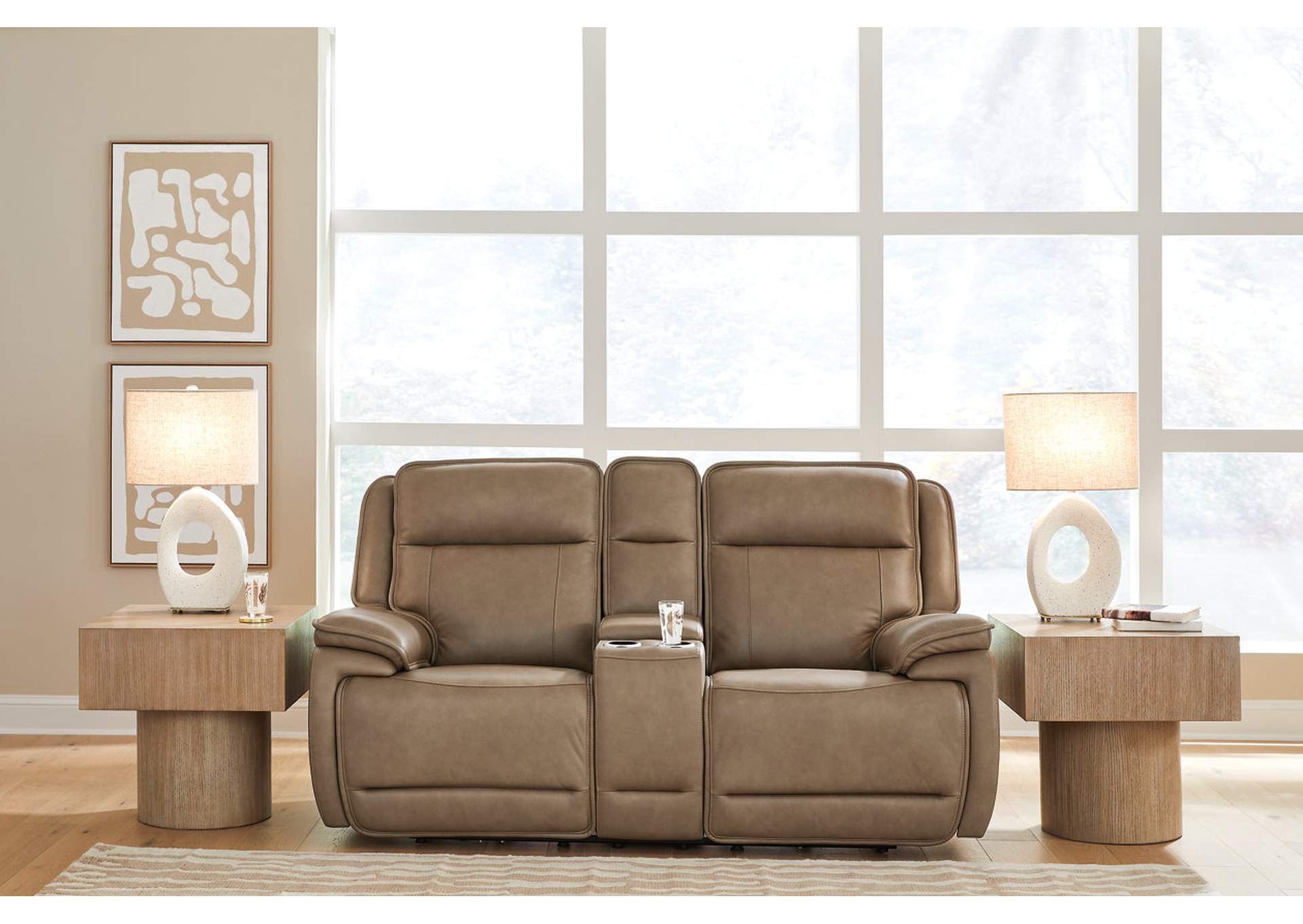 Malcesine Dual Power Leather Reclining Sofa and Loveseat image 7