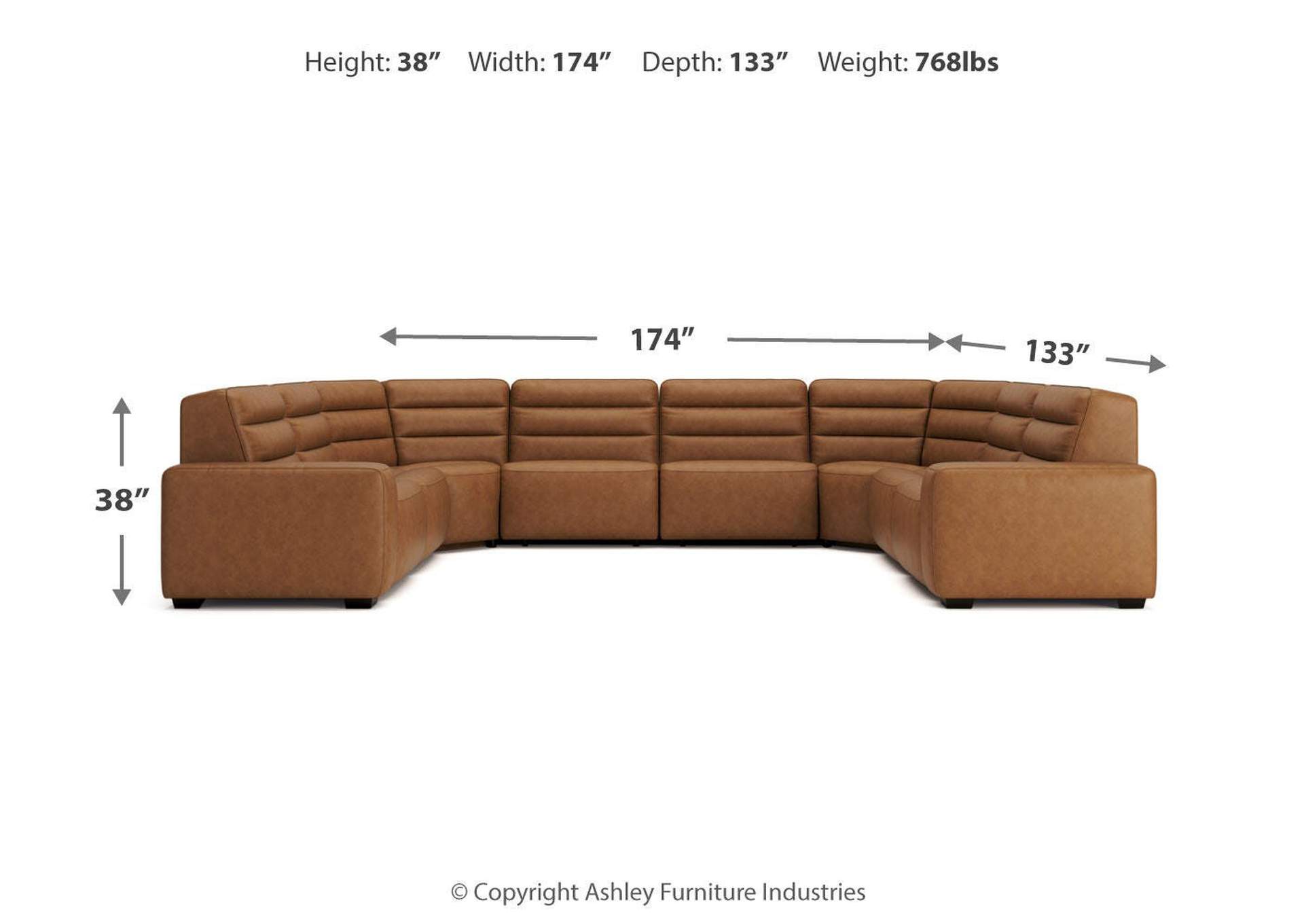 Modero 8-Piece Power Reclining Sectional image 13