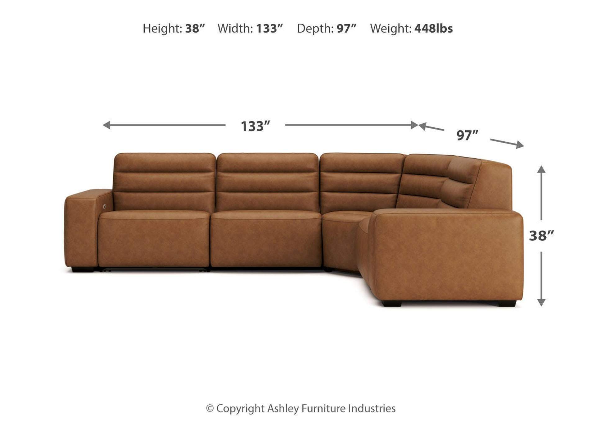 Modero 4-Piece Power Reclining Sectional image 14