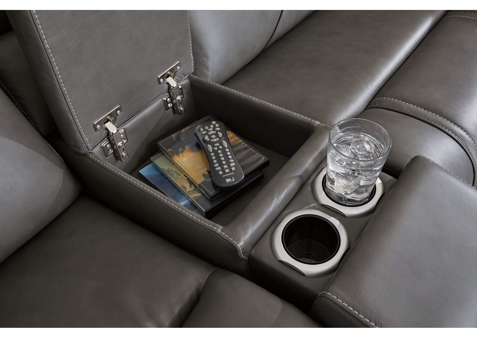 5Z - Pittson 3-Piece Power Reclining Sectional Loveseat with Console image 4