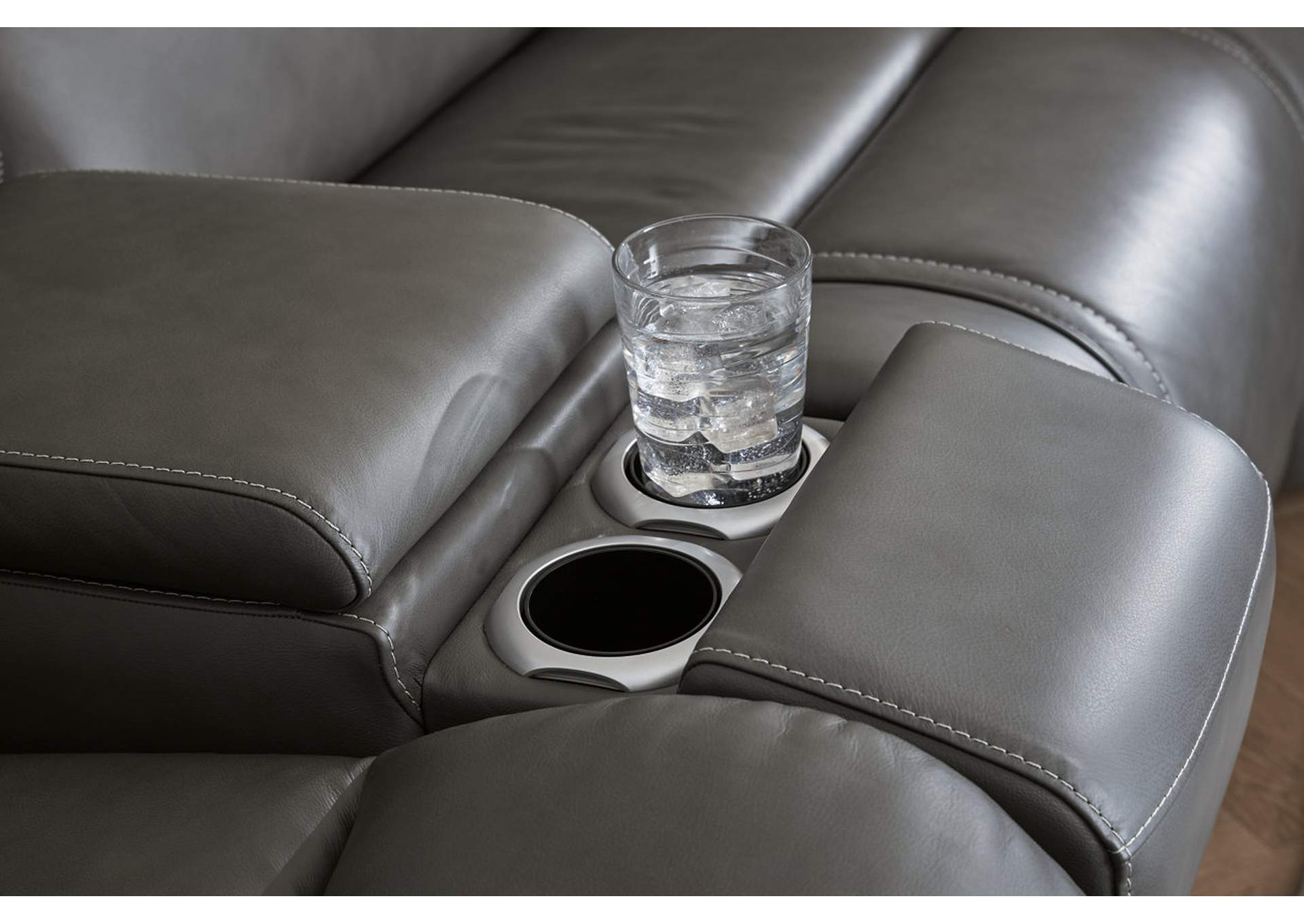 5Z - Pittson 3-Piece Power Reclining Sectional Loveseat with Console image 6