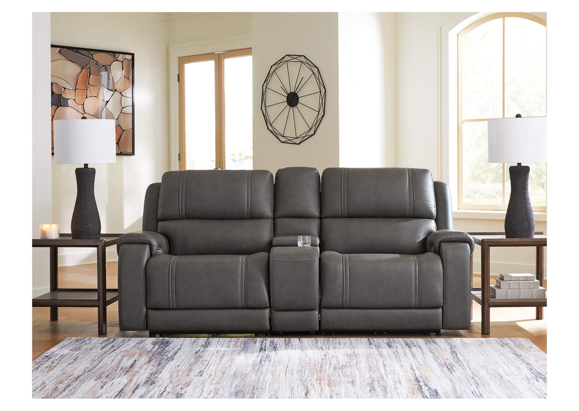 5Z - Pittson 3-Piece Power Reclining Sectional Loveseat with Console image 2