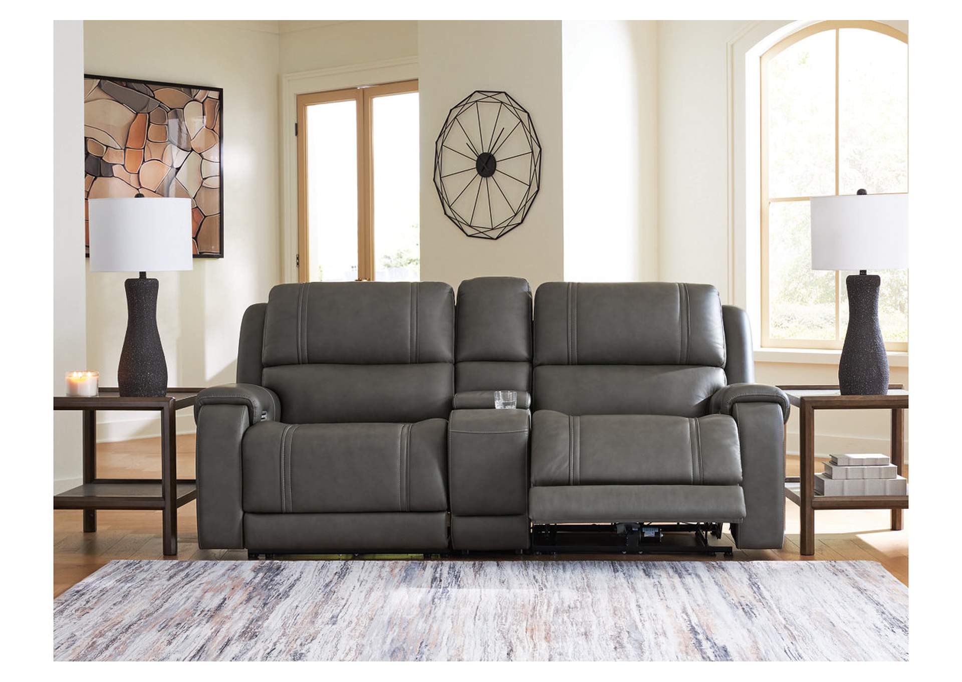 5Z - Pittson 3-Piece Power Reclining Sectional Loveseat with Console image 3