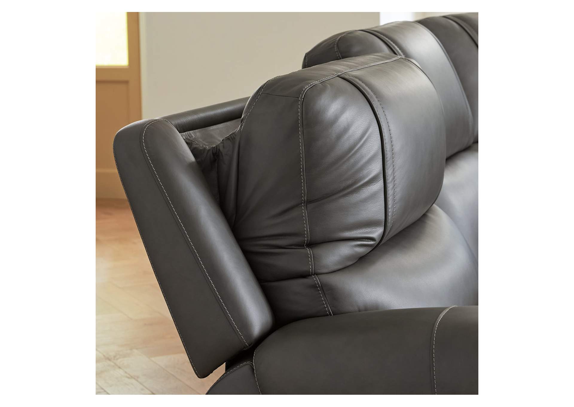 5Z - Pittson 3-Piece Power Reclining Sectional Loveseat with Console image 7