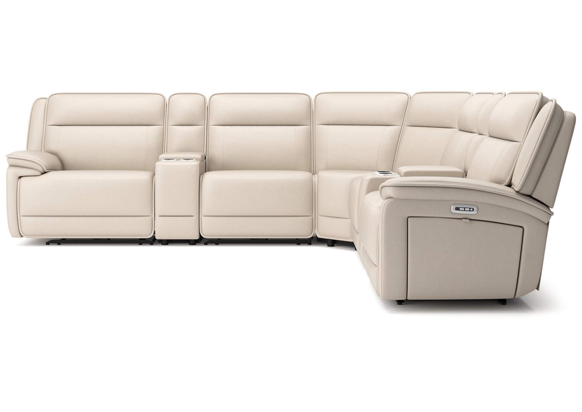 Double Deal 7-Piece Reclining Sectional with 2 Consoles image 4