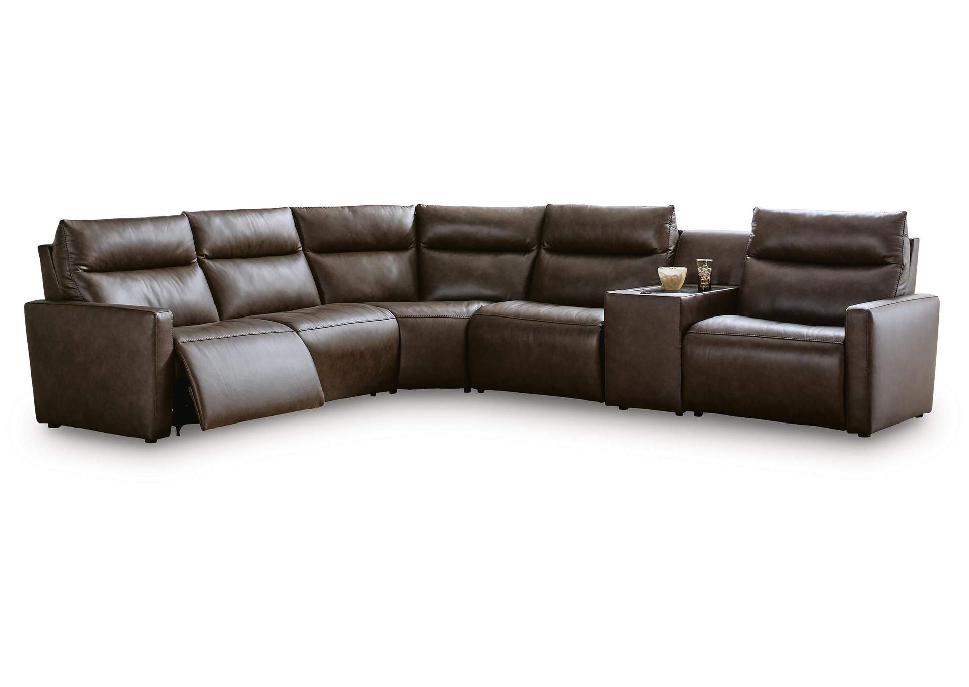 ModZ 6-Piece Power Reclining Sectional with Audio Console image 2