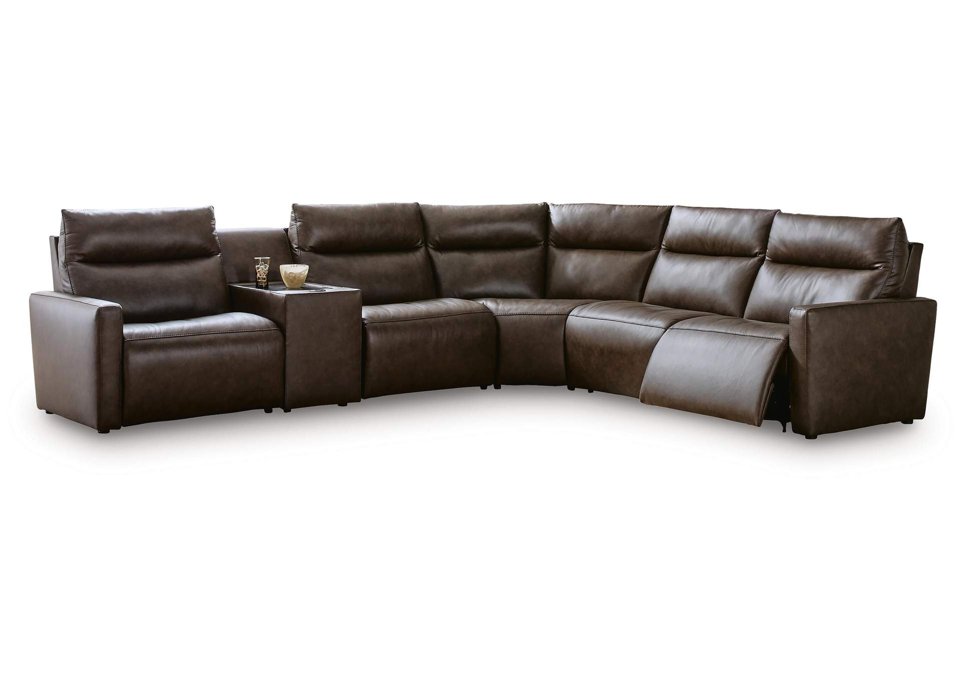 ModZ 6-Piece Power Reclining Sectional with Audio Console