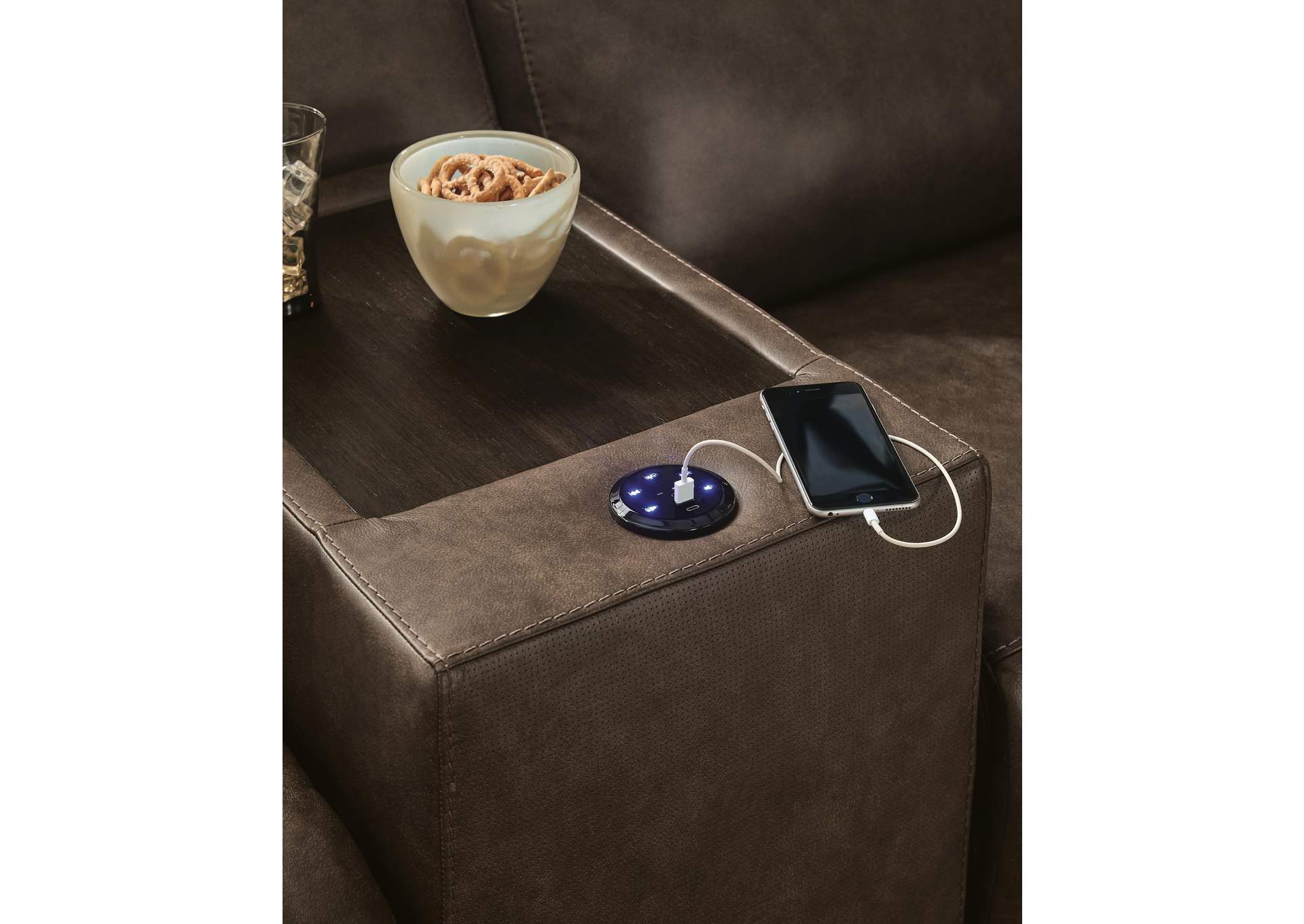 ModZ 6-Piece Power Reclining Sectional with Audio Console image 7