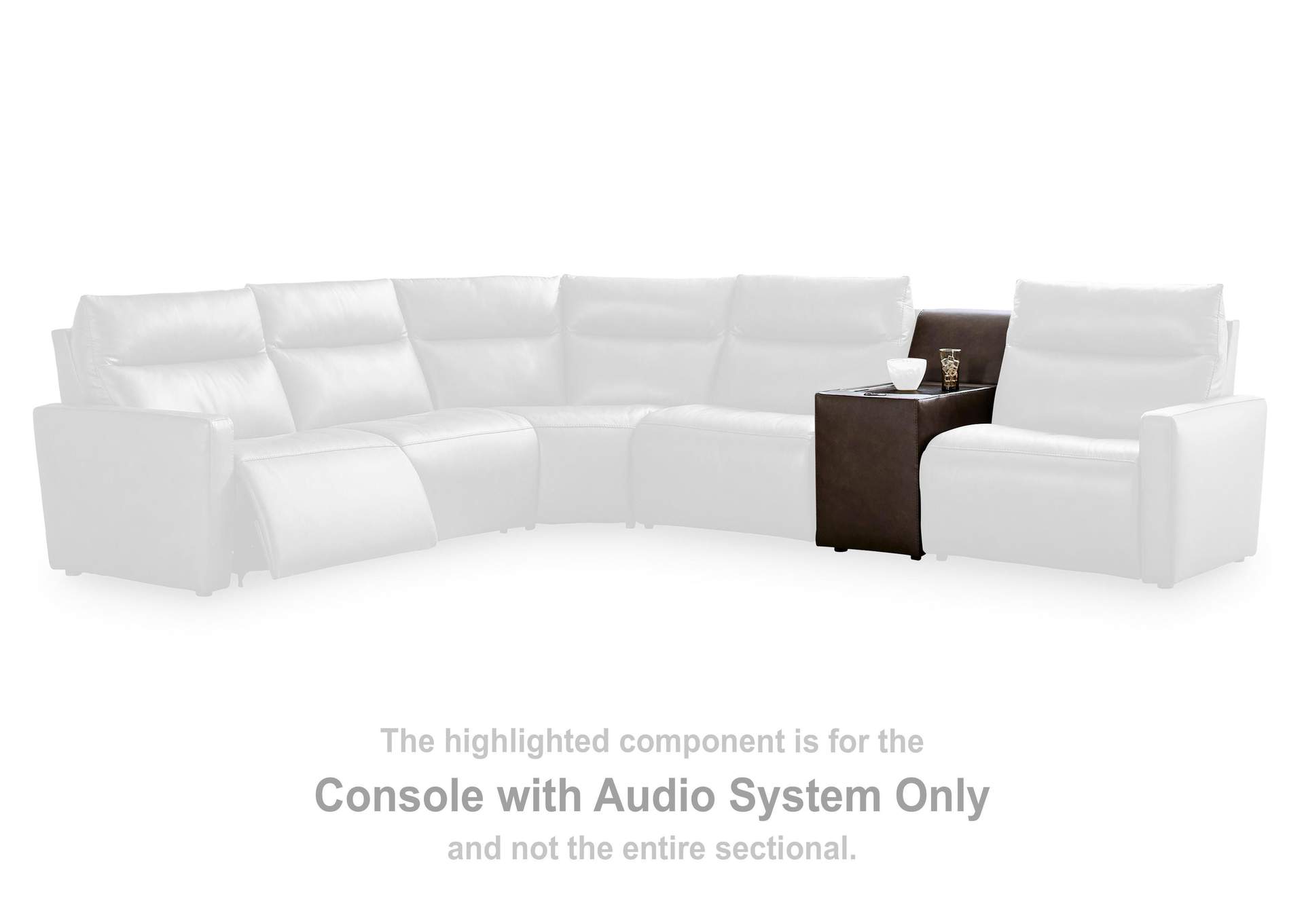 ModZ 3-Piece Power Reclining Sectional Loveseat with Audio Console image 2